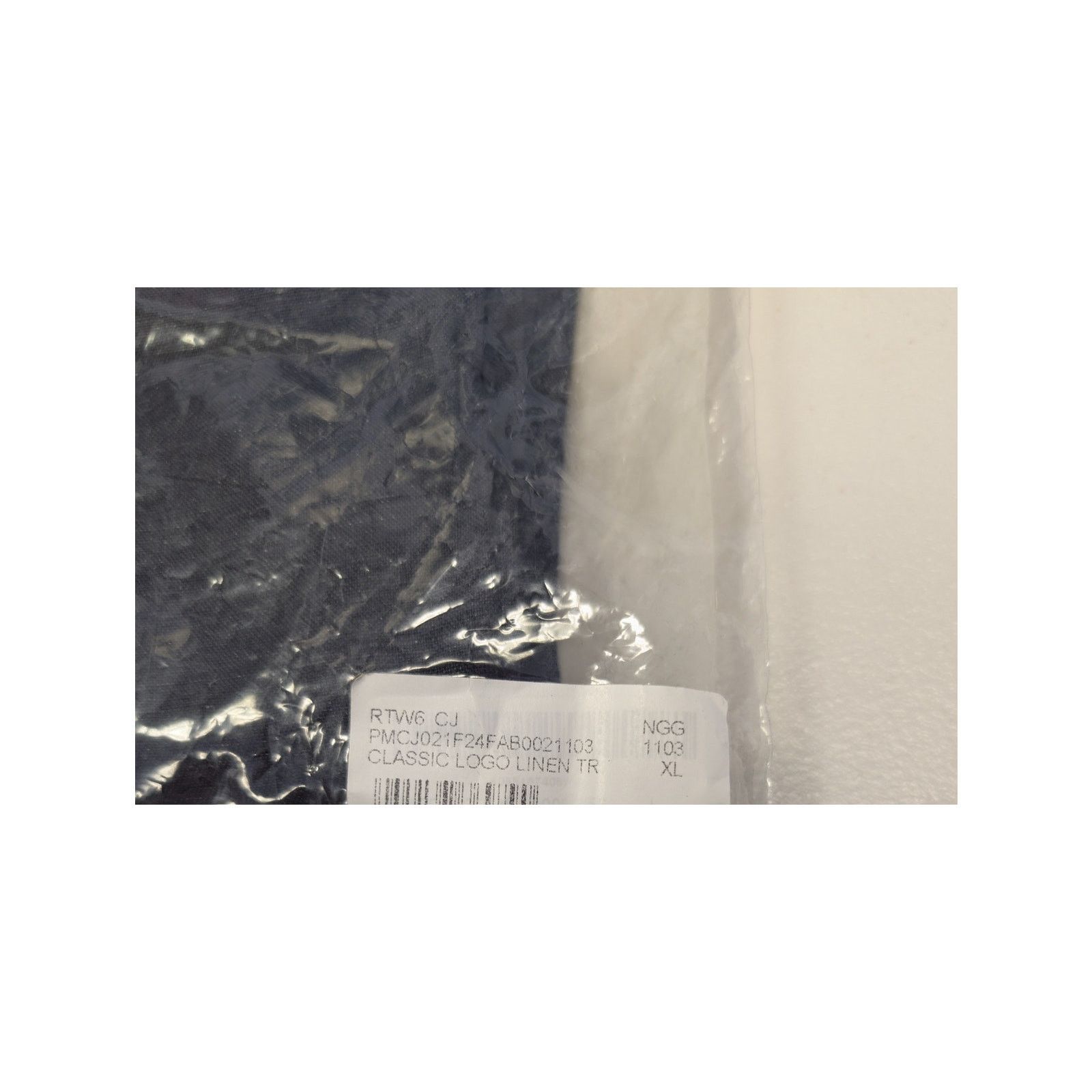 Palm Angels o1rshd1 Classic Logo Linen Track Pants Anthracite/Off White Size US 36 / EU 52 - 23 Thumbnail