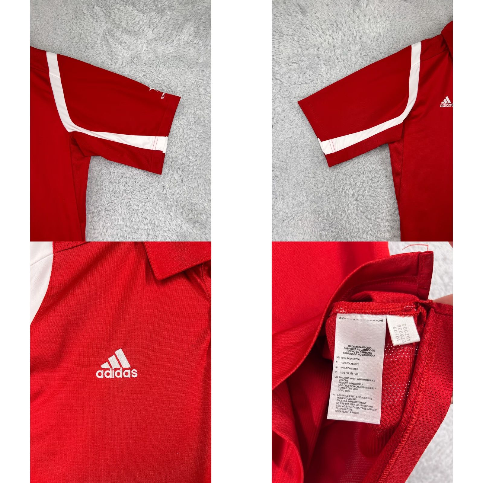 Adidas Adidas Polo Shirt Mens Large Red White Golf Golfer 100% Polyester Team Polo shirt Men Large Red White Golf Apparel Size US L / EU 52-54 / 3 - 8 Thumbnail