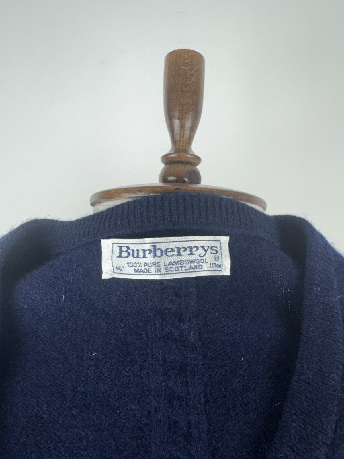 Burberry × Vintage Men’s Vintage Burberrys Golf V-Neck Wool Sweater size 46 Size US XL / EU 56 / 4 - 5 Thumbnail