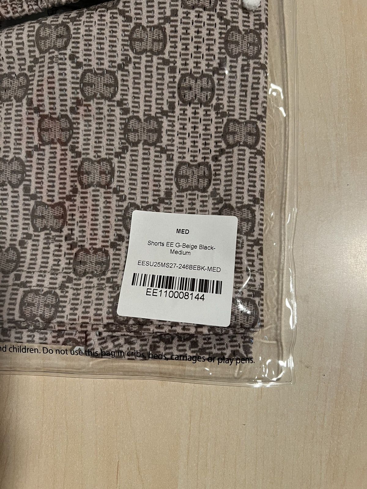 Eric Emanuel Eric Emanuel EE Print Gucci Basic Shorts Beige Black Medium Size US 32 / EU 48 - 9 Thumbnail
