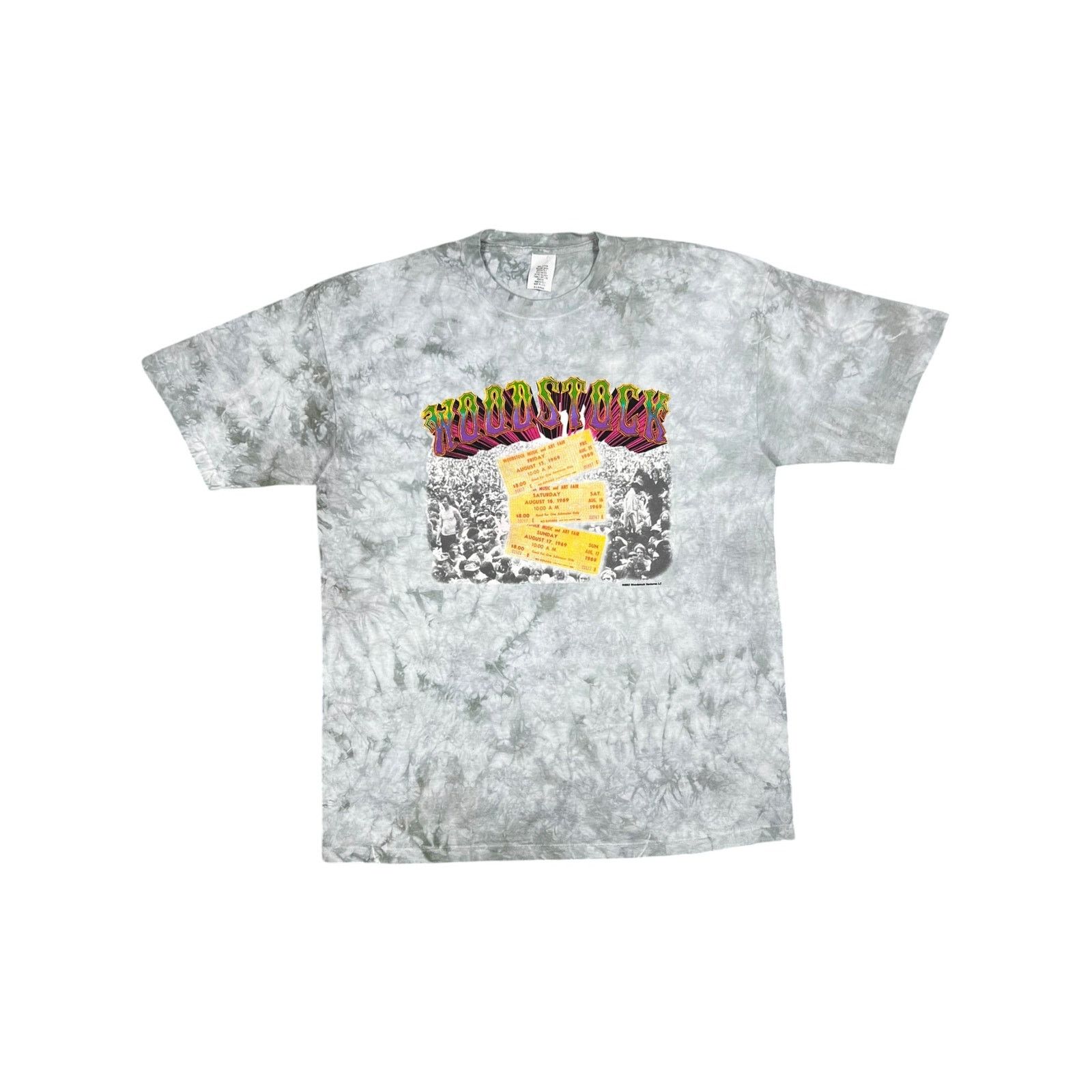 Band Tees × Vintage Vintage 2002 Woodstock 1969 ticket stub concert tie dye tee Size US XL / EU 56 / 4 - 1 Thumbnail