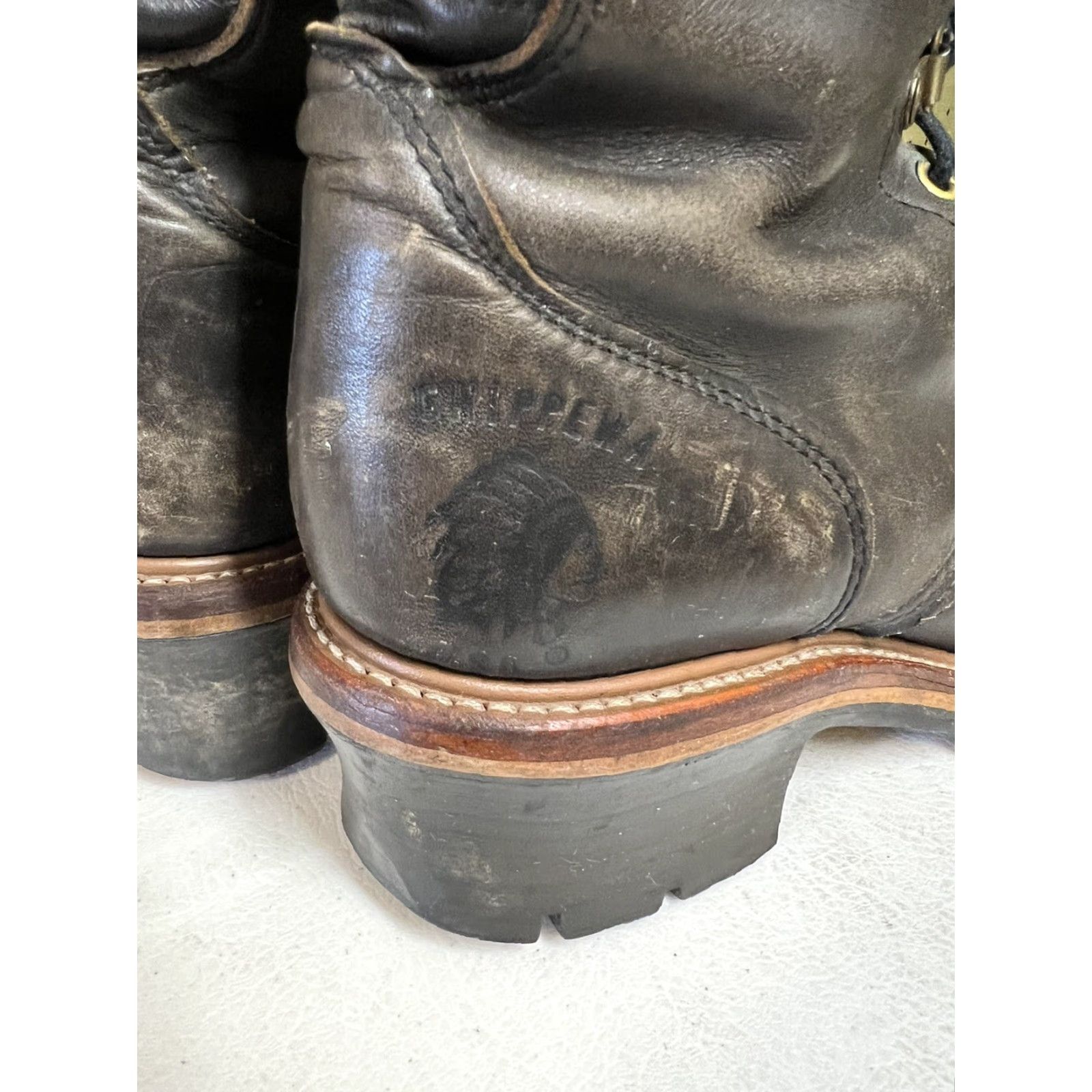 Chippewa VINTAGE Chippewa BOOTS Leather Work & Safety 29417 Men 9E Brown Leather Slip Resistant Cushioned Lace Up Round Toe Vintage 1994 1995 Stock # 29417 Size US 6 / EU 39 - 5 Thumbnail