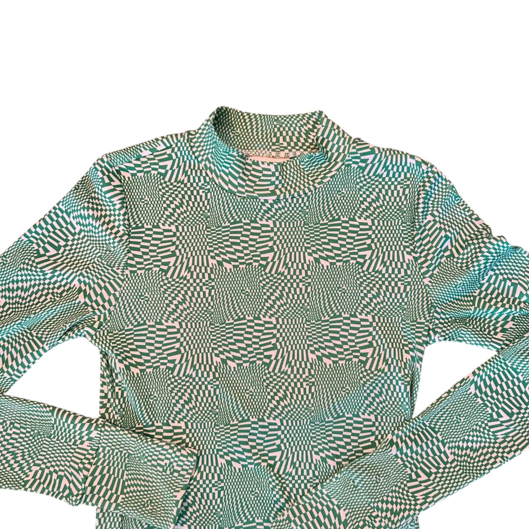 Other llQUAL Abstract Graphic Psychedelic Hypnotic High Neck Top S Size S / US 4 / IT 40 - 2 Thumbnail