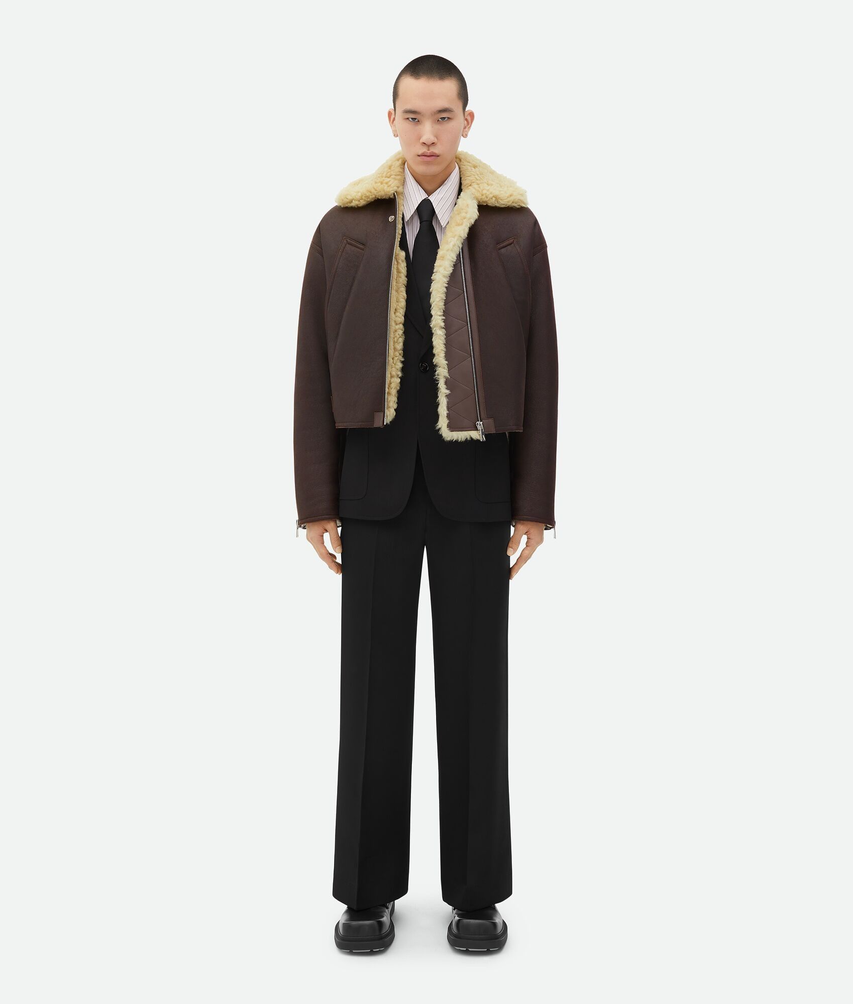 Bottega Veneta o1bcso1str0425 Viscose And Silk Flared Pant in Black Size US 28 / EU 44 - 4 Thumbnail
