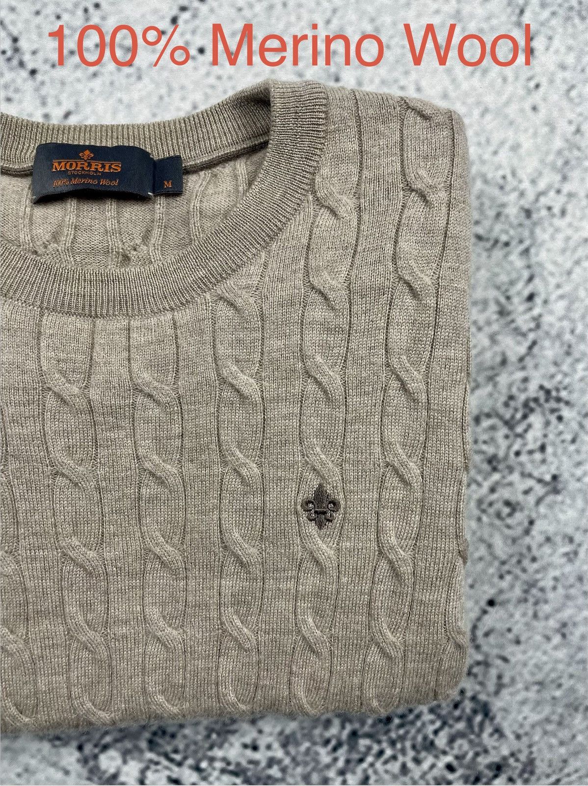 Morris Morris Stockholm M Merino Wool Cable Knit Sweater luxury egv Size US M / EU 48-50 / 2 - 1 Thumbnail