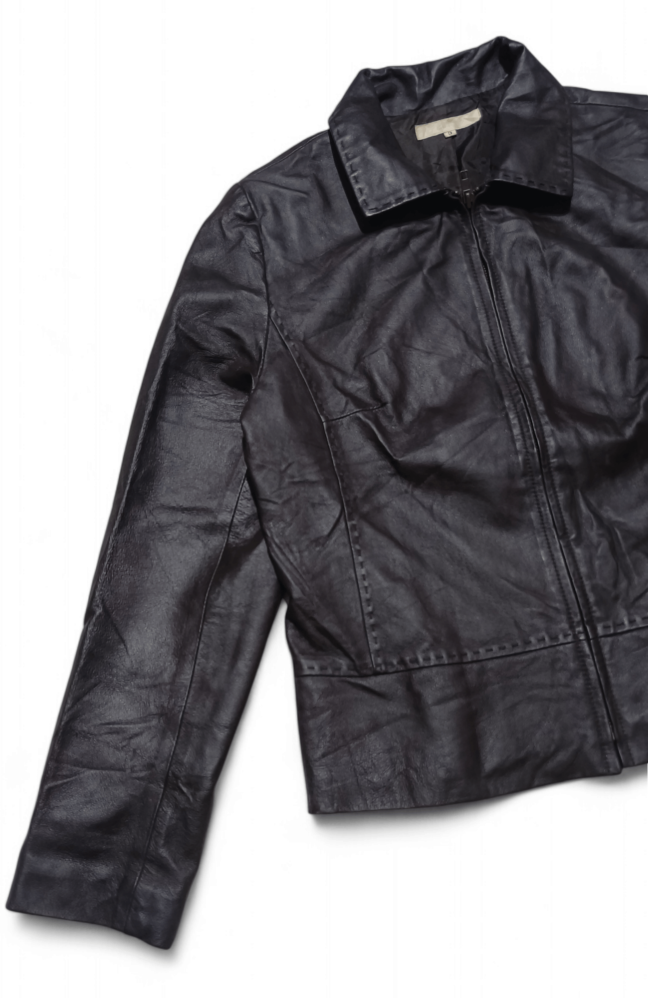 Other Vintage Y2K KETTY Women's Sheepskin Black Leather Jacket Size M / US 6-8 / IT 42-44 - 4 Thumbnail