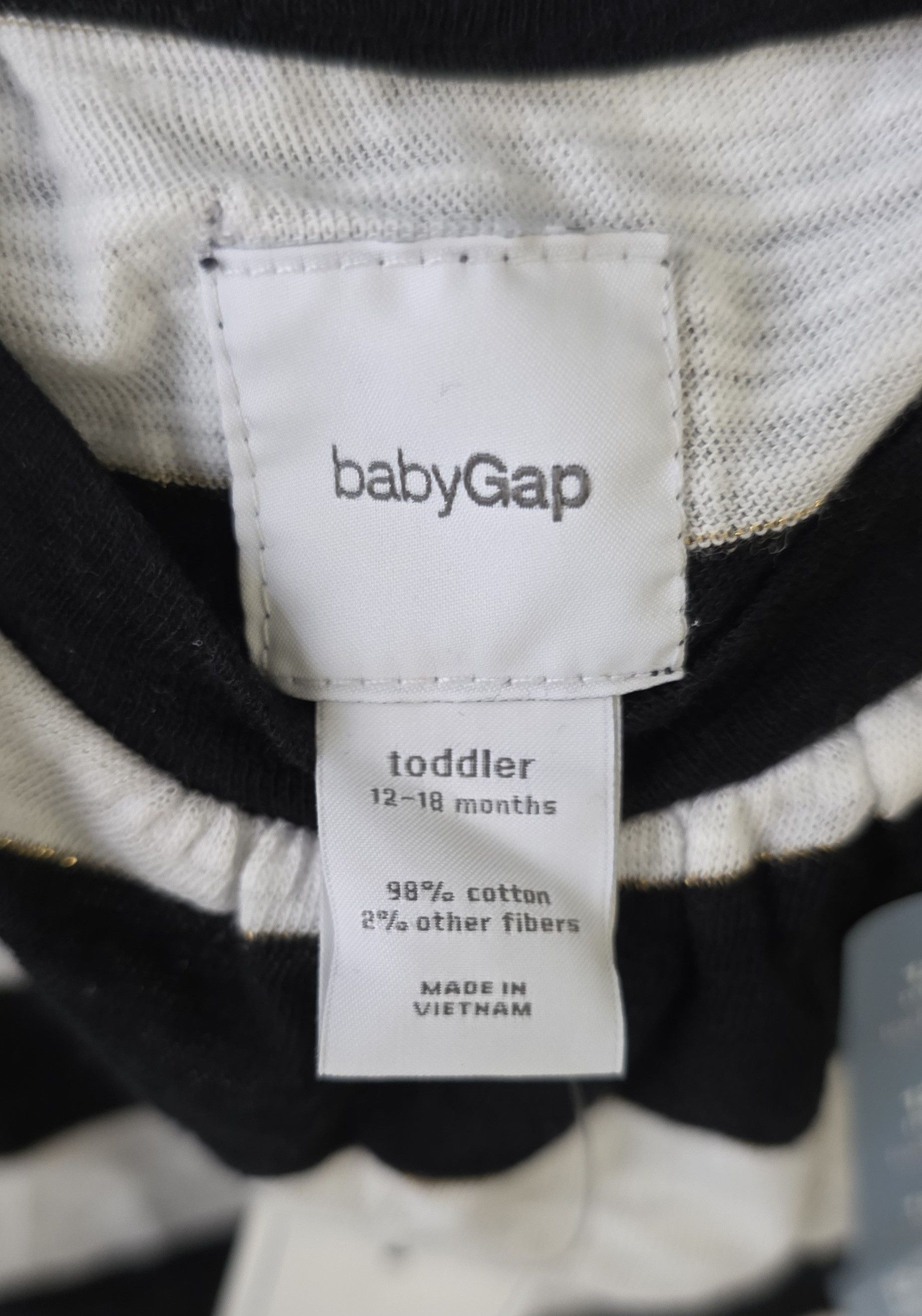 Gap NWT Baby GAP Girl's Black White Gold Stripe Tank 12-18 Mo Size ONE SIZE - 3 Thumbnail