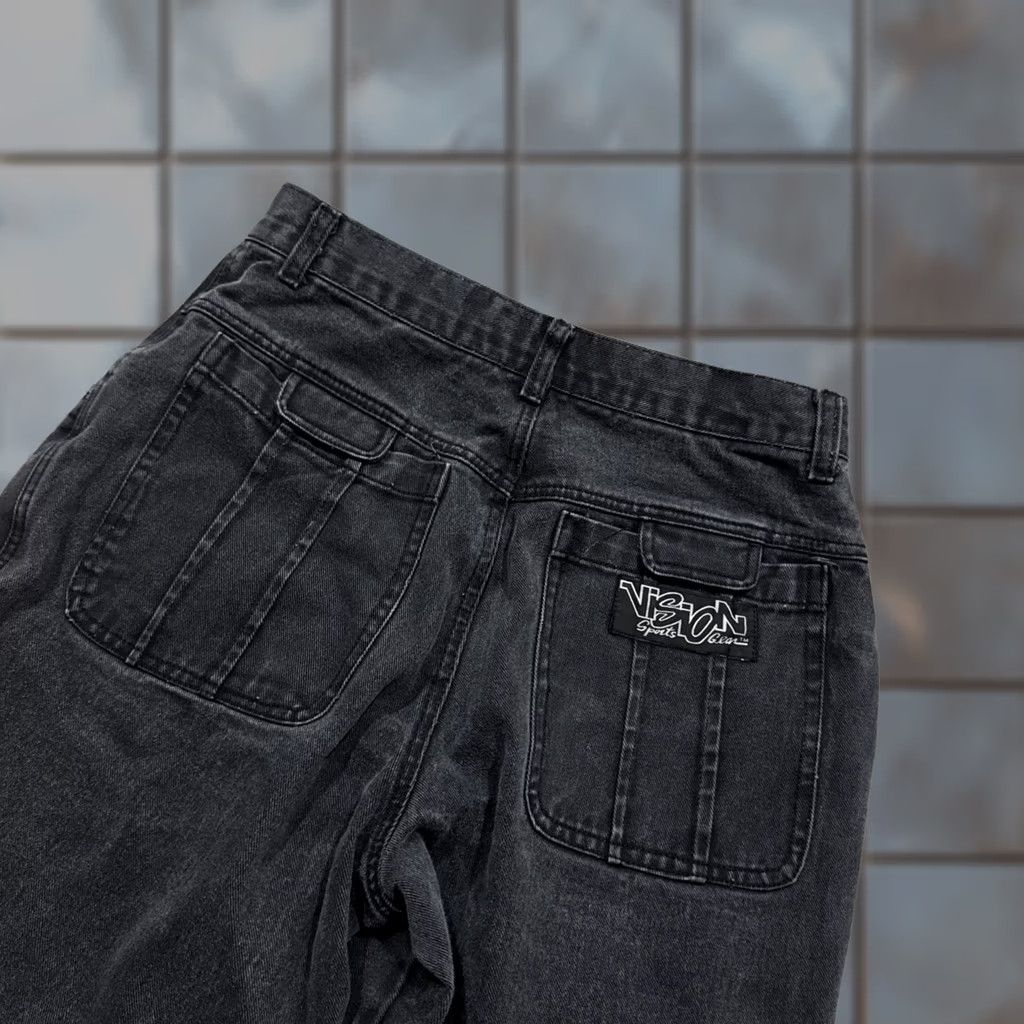 Vintage VINTAGE Vision Denim Jorts Jean Shorts Embroidered Men’s 32 BLK Sports Gear 90s Men Size US 32 / EU 48 - 1 Thumbnail