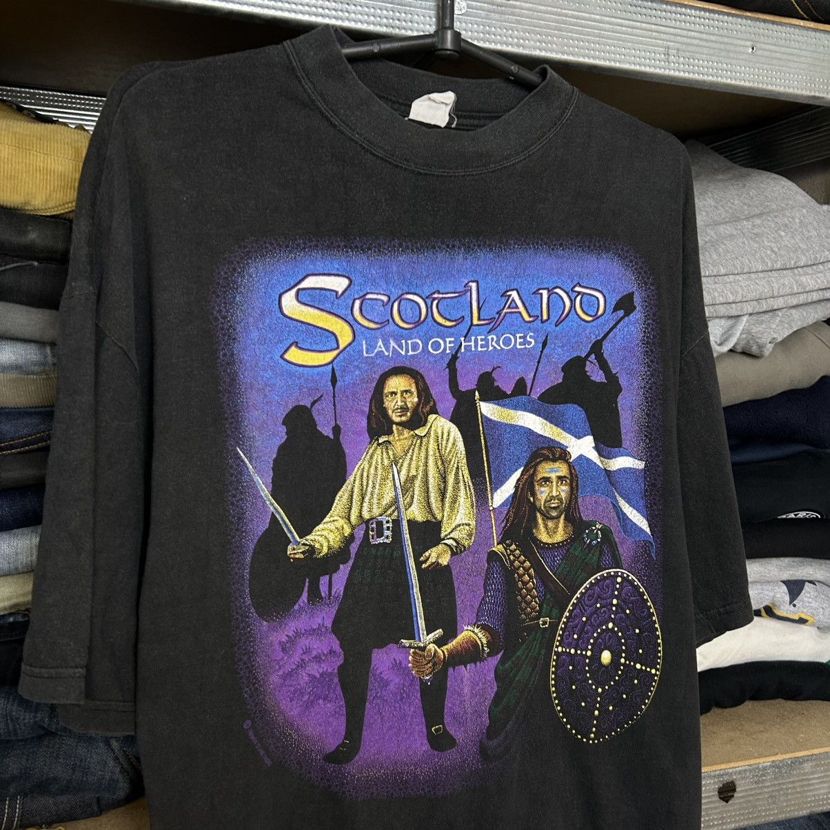 Vintage Vintage Scotland Land Of Heroes Big Graphic logo 90’s tee Size US M / EU 48-50 / 2 - 2 Thumbnail
