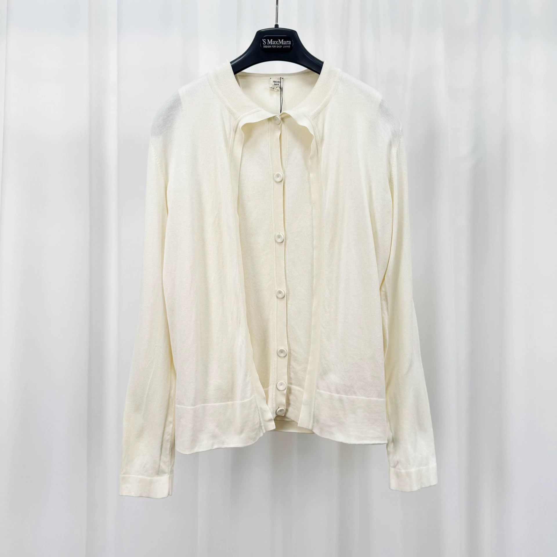 Hermes Hermes Cream Cashmere Knit Long Sleeve - dmc Size US M / EU 48-50 / 2 - 1 Thumbnail
