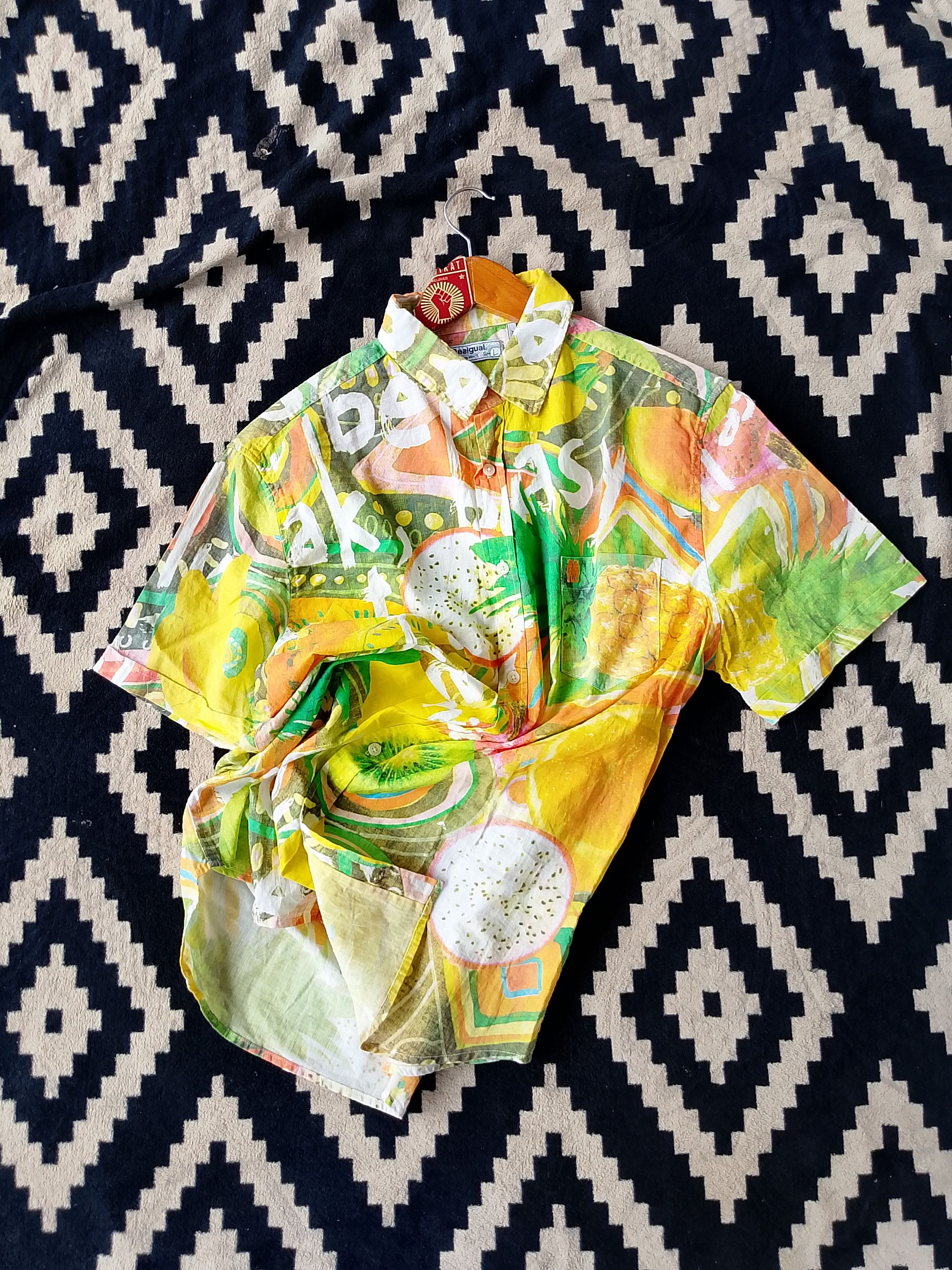 Desigual 90s Y2K Desigual Psychedelic Art Shirt Retro Underground Size US L / EU 52-54 / 3 - 1 Thumbnail