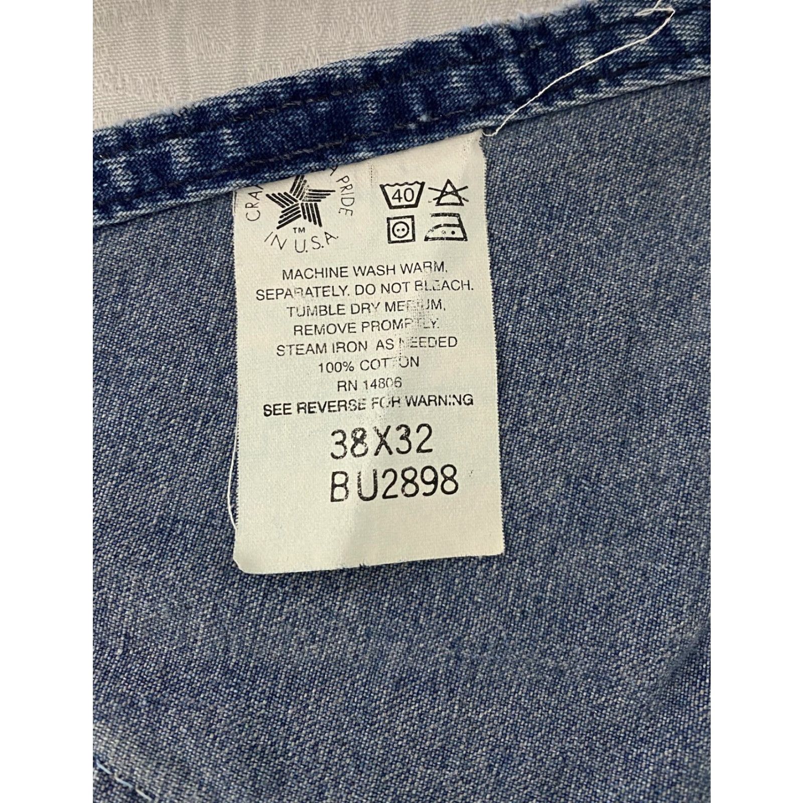 Carhartt VINTAGE Carhartt Overalls Mens 38x32 Denim Blue Bib Carpenter Workwear 90s USA Made Size US 38 / EU 54 - 3 Thumbnail
