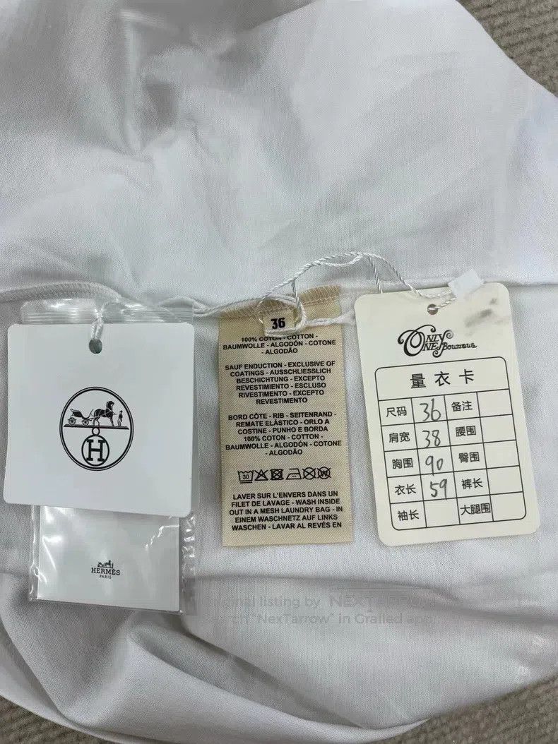 Hermes Hermes White short-sleeve T-shirt Size XS / US 0-2 / IT 36-38 - 4 Thumbnail