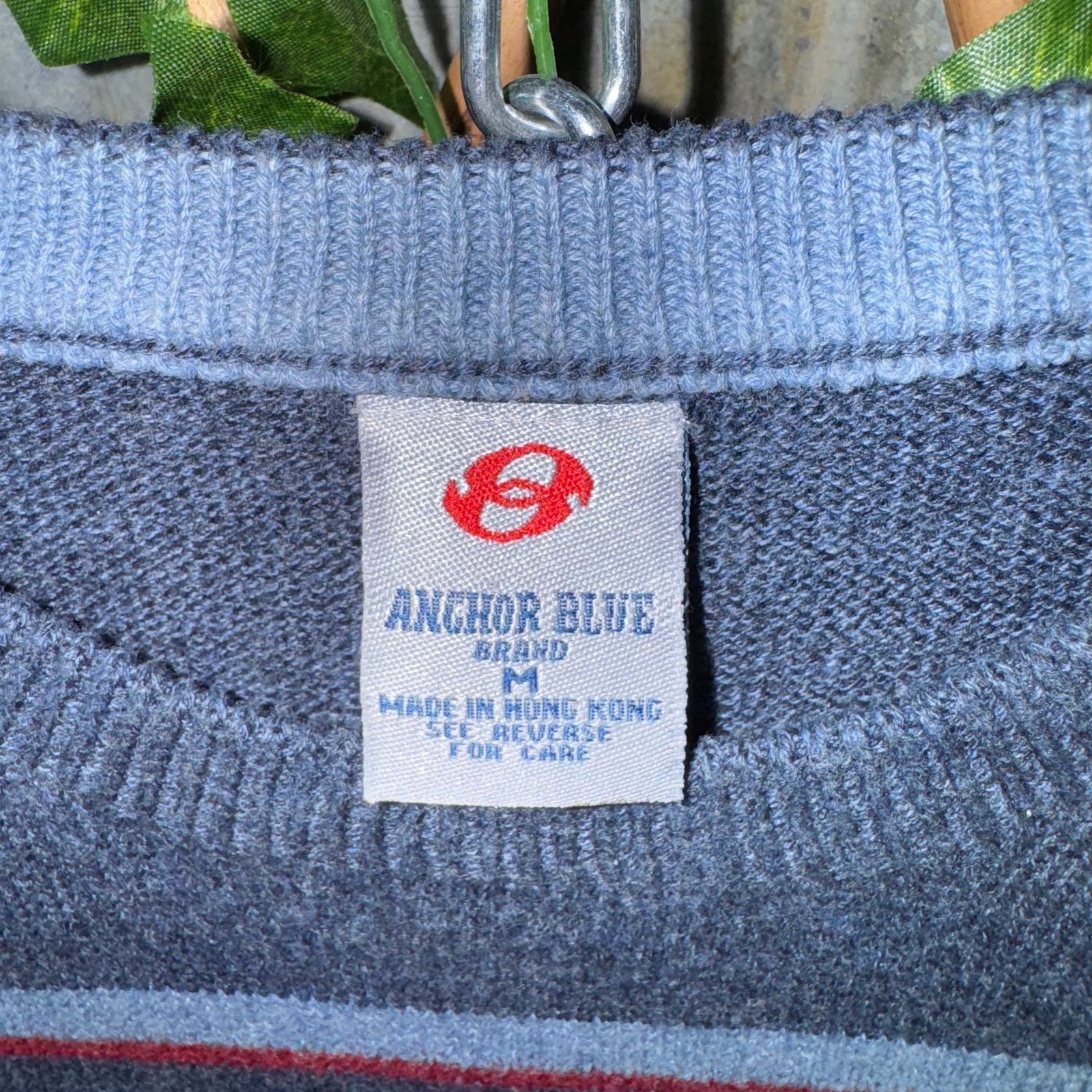 Anchor Blue Vintage Y2K anchor blue surf/skate 00s striped knit sweater Size US M / EU 48-50 / 2 - 3 Thumbnail