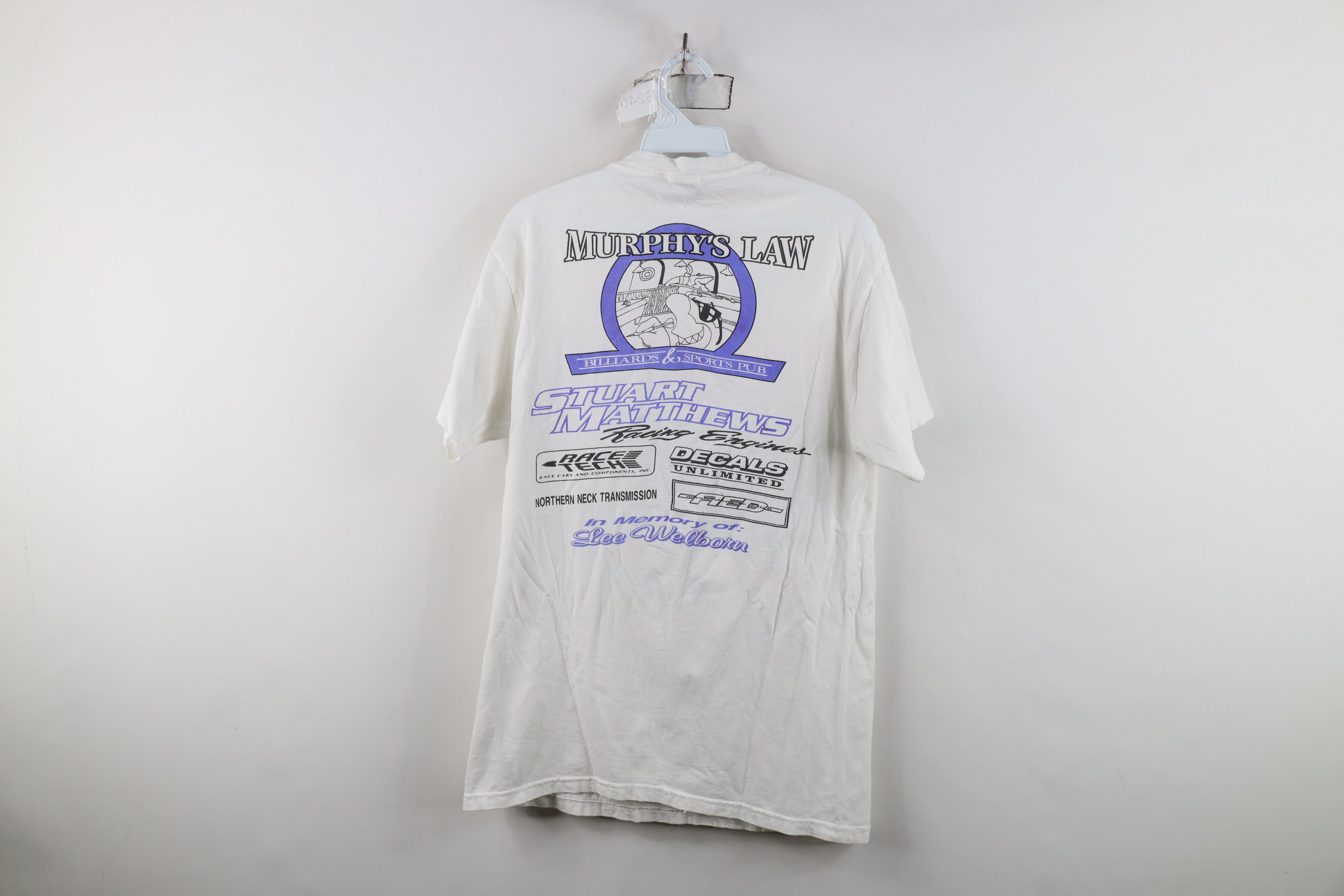 Vintage Vintage 90s Y2K Law Super Pro Dragster Racing T-Shirt White Size US M / EU 48-50 / 2 - 14 Thumbnail