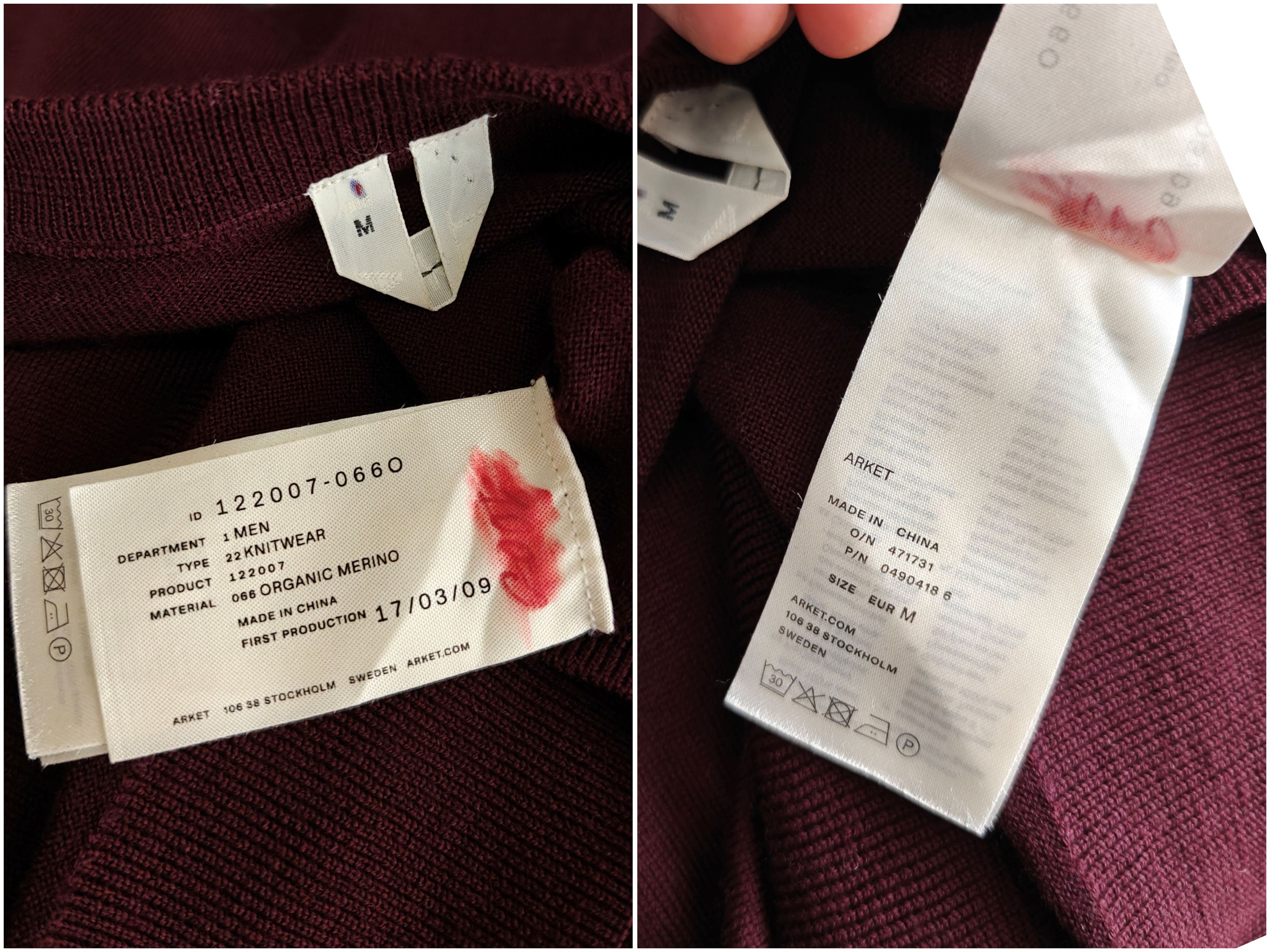 Arket Arket Knit Sweater Wool Pullover Crewneck Burgundy M Size US M / EU 48-50 / 2 - 8 Thumbnail