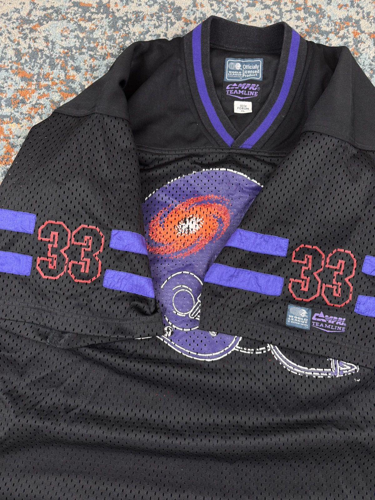 NFL × Vintage Vintage 1991 Frankfurt Galaxy American football jersey 90s Size US XL / EU 56 / 4 - 9 Thumbnail