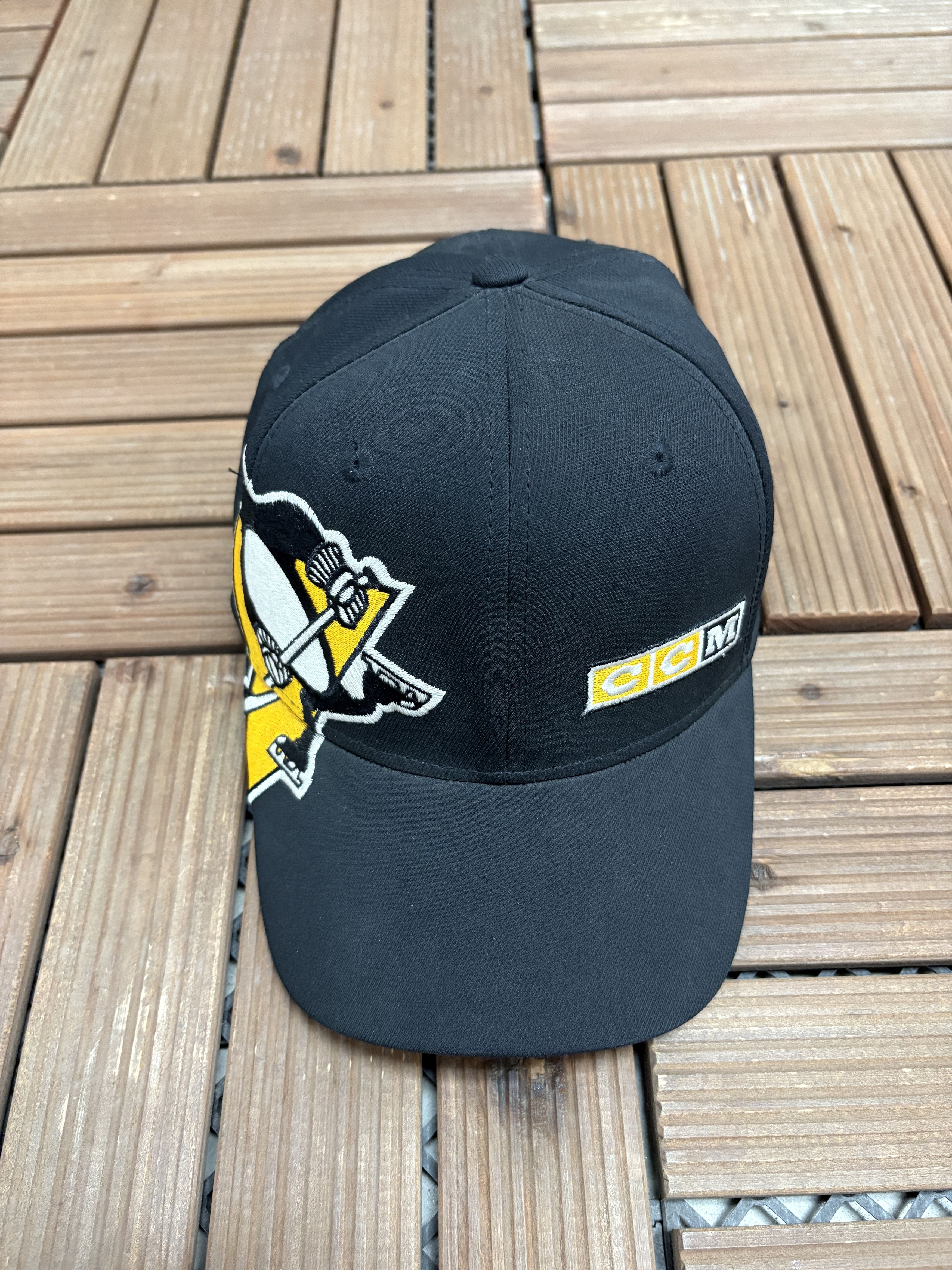 Ccm Pittsburgh Penguins CCM Vintage Black Hat Cap S/M Size ONE SIZE - 2 Thumbnail