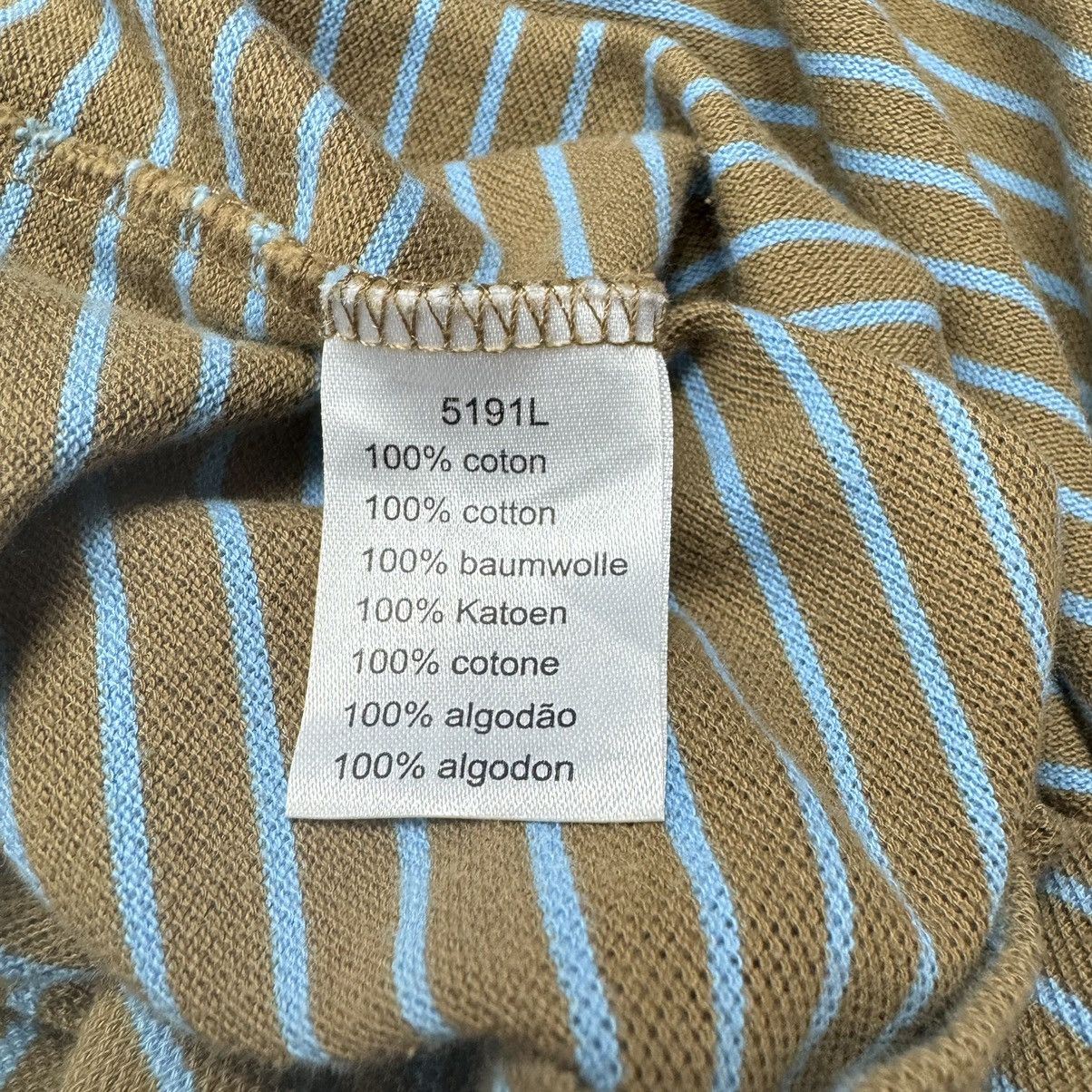 Other Vintage Lacoste Brown/Baby Blue Striped Polo T-Shirt Size US M / EU 48-50 / 2 - 18 Thumbnail