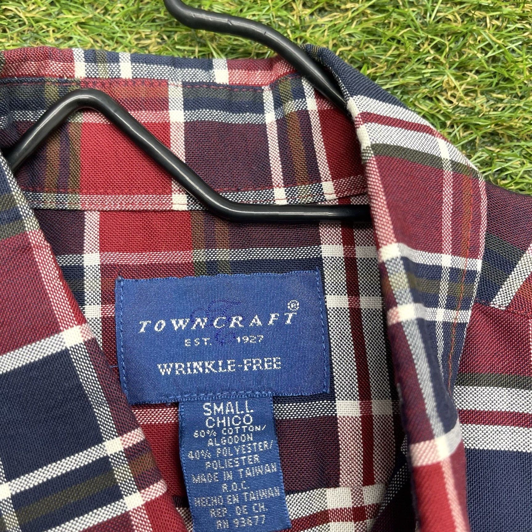 Vintage VINTAGE TownCraft Shirt Mens Small Red Blue Plaid Button-Down Long Sleeve 90s Size US S / EU 44-46 / 1 - 3 Thumbnail