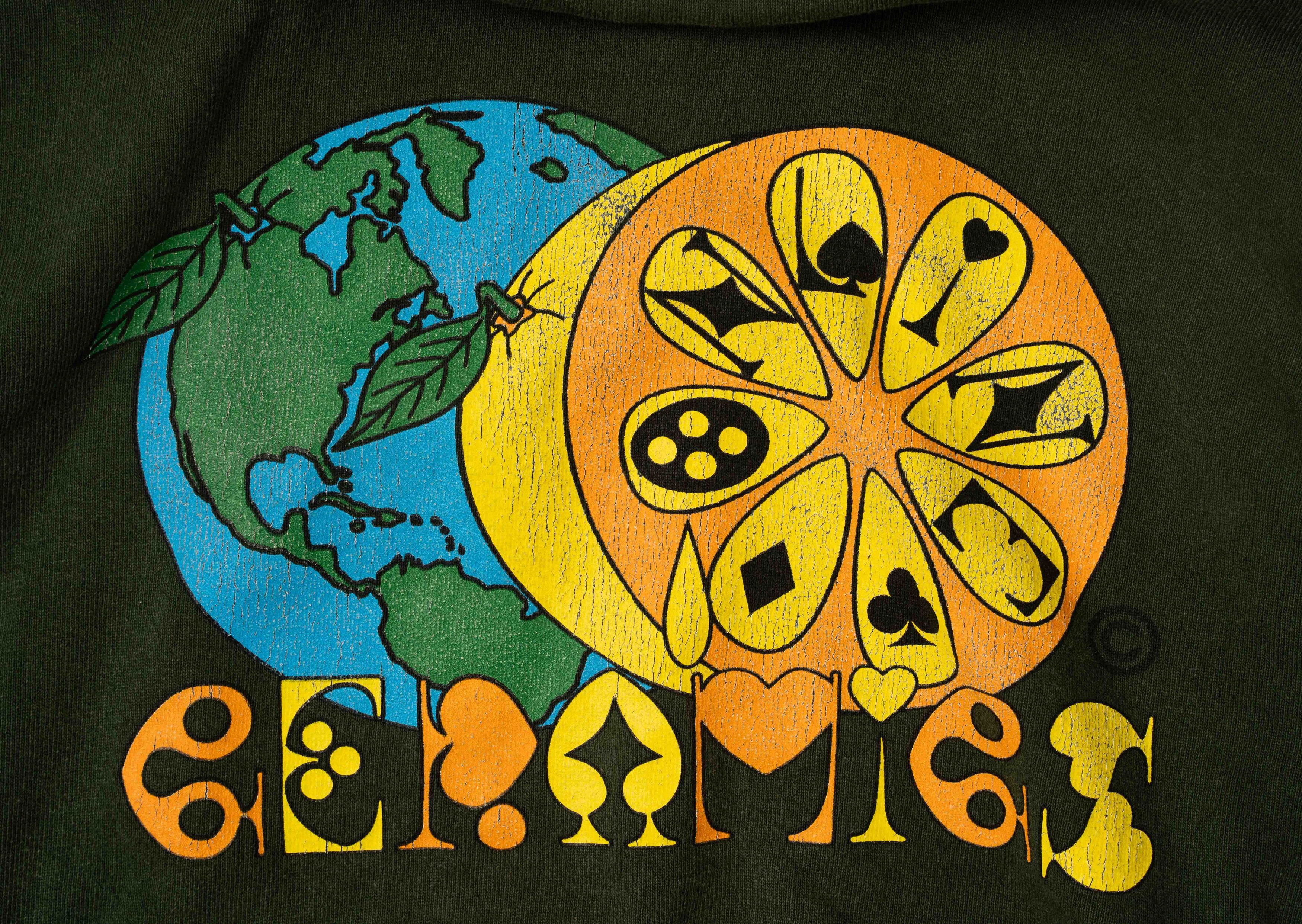 Online Ceramics Online Ceramics dark green earth graphic hoodie size medium Size US M / EU 48-50 / 2 - 2 Thumbnail