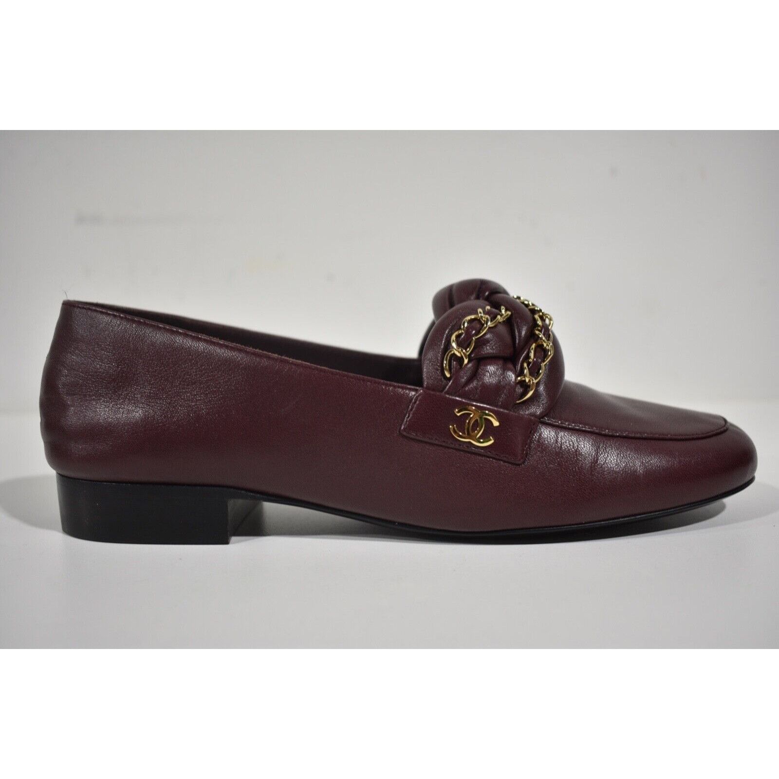 Chanel 17A Braided CC Logo Gold Chain Slide Loafer Moccasin Flat 37 Size US 7 / IT 37 - 1 Thumbnail