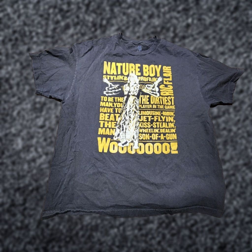 Vintage WWE T Shirt Mens 2XL Black Ric Flair Nature Boy Hall of Fame 2008 Size US XXL / EU 58 / 5 - 1 Thumbnail