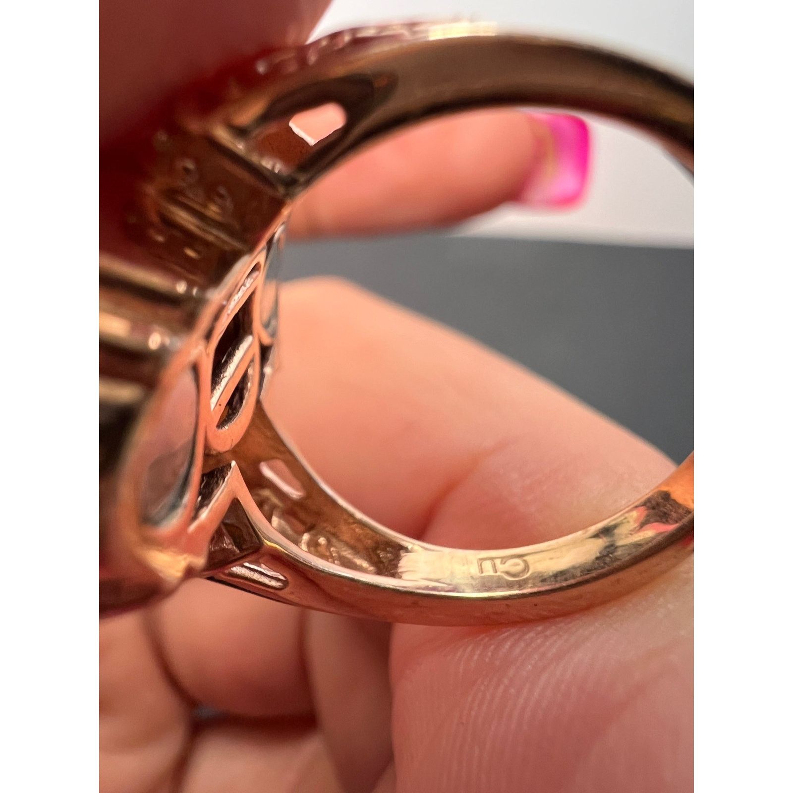 Other NEW Matrix shungite ring in rose gold over CU size 7 Size ONE SIZE - 9 Thumbnail