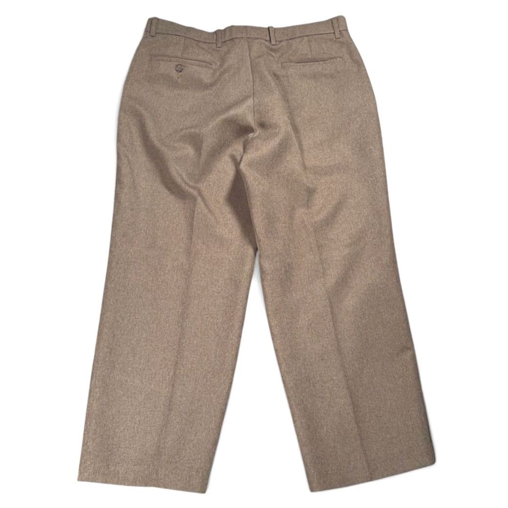 Levi's VINTAGE Levi's Pants Mens 34x26 Brown Dress Slacks Polyester 80s Action Slacks Straight Front Pockets Rise 13in Mens Size US 34 / EU 50 - 2 Thumbnail