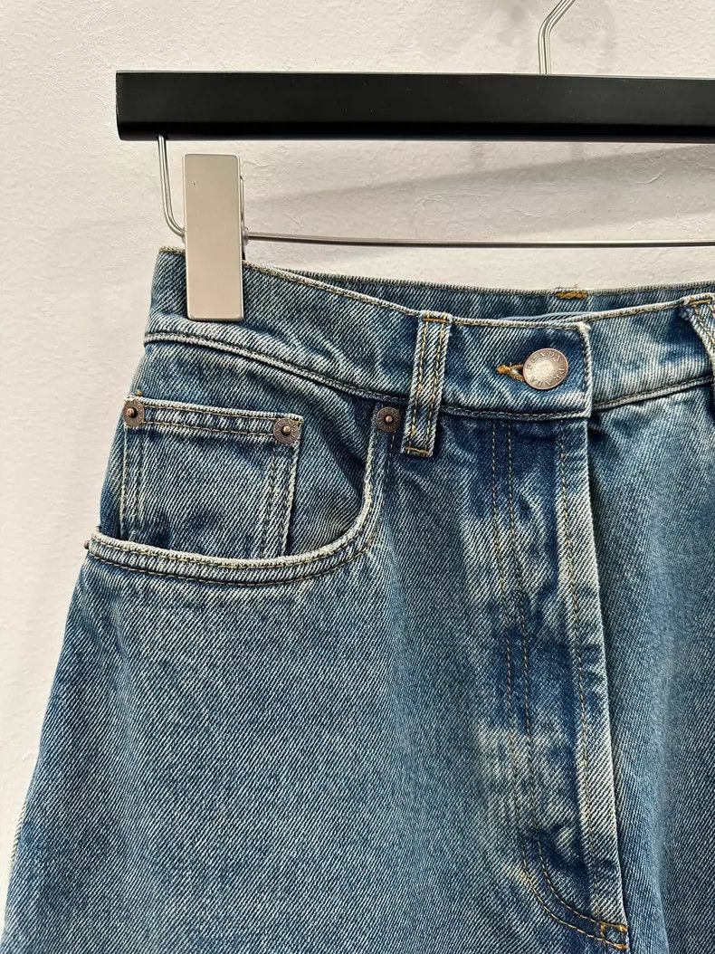 Prada Prada High Waist Blue Denim Pants -2505 Size US 26 / EU 42 - 3 Thumbnail