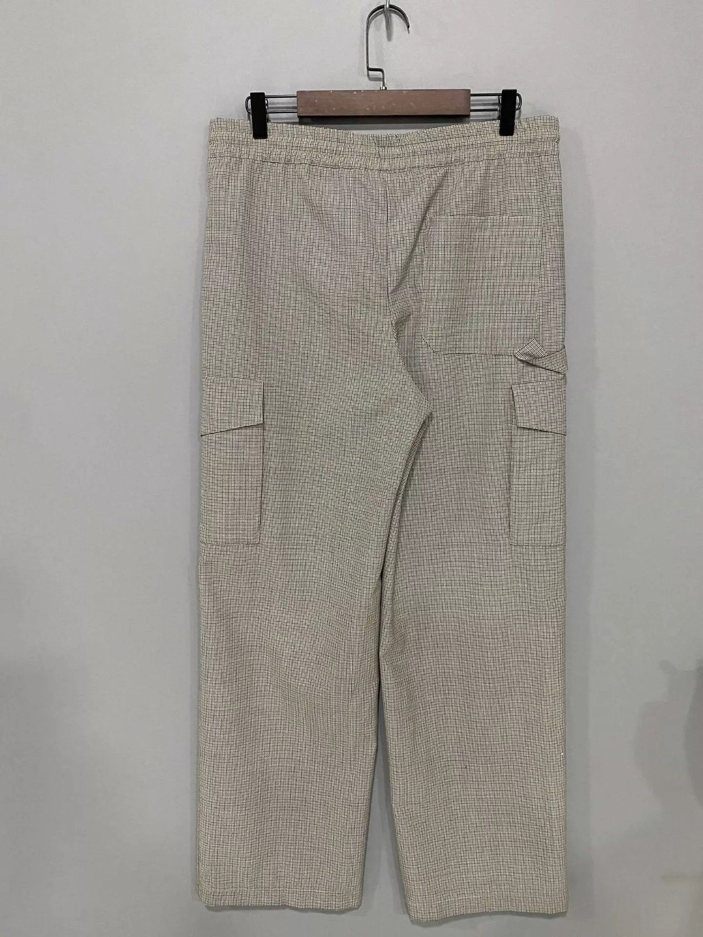 Celine Celine gingham light khaki drawstring cargo pants Size 24" / US 00 / IT 34 - 3 Thumbnail