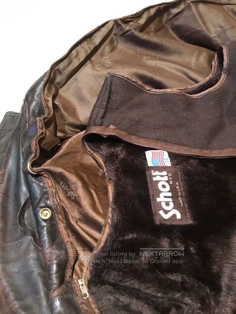 Schott Schott Leather jacket retro classic A2 Size US L / EU 52-54 / 3 - 5 Thumbnail