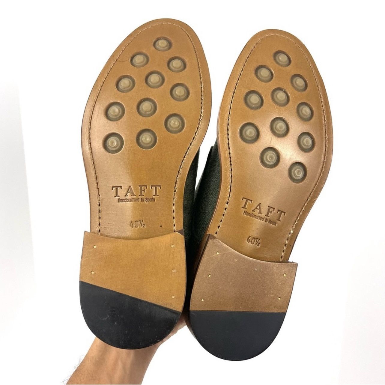 TAFT TAFT The Kennedy Shoe Green Wool Leather Oxford Cap Toe $275 Size US 7.5 / EU 40-41 - 7 Thumbnail