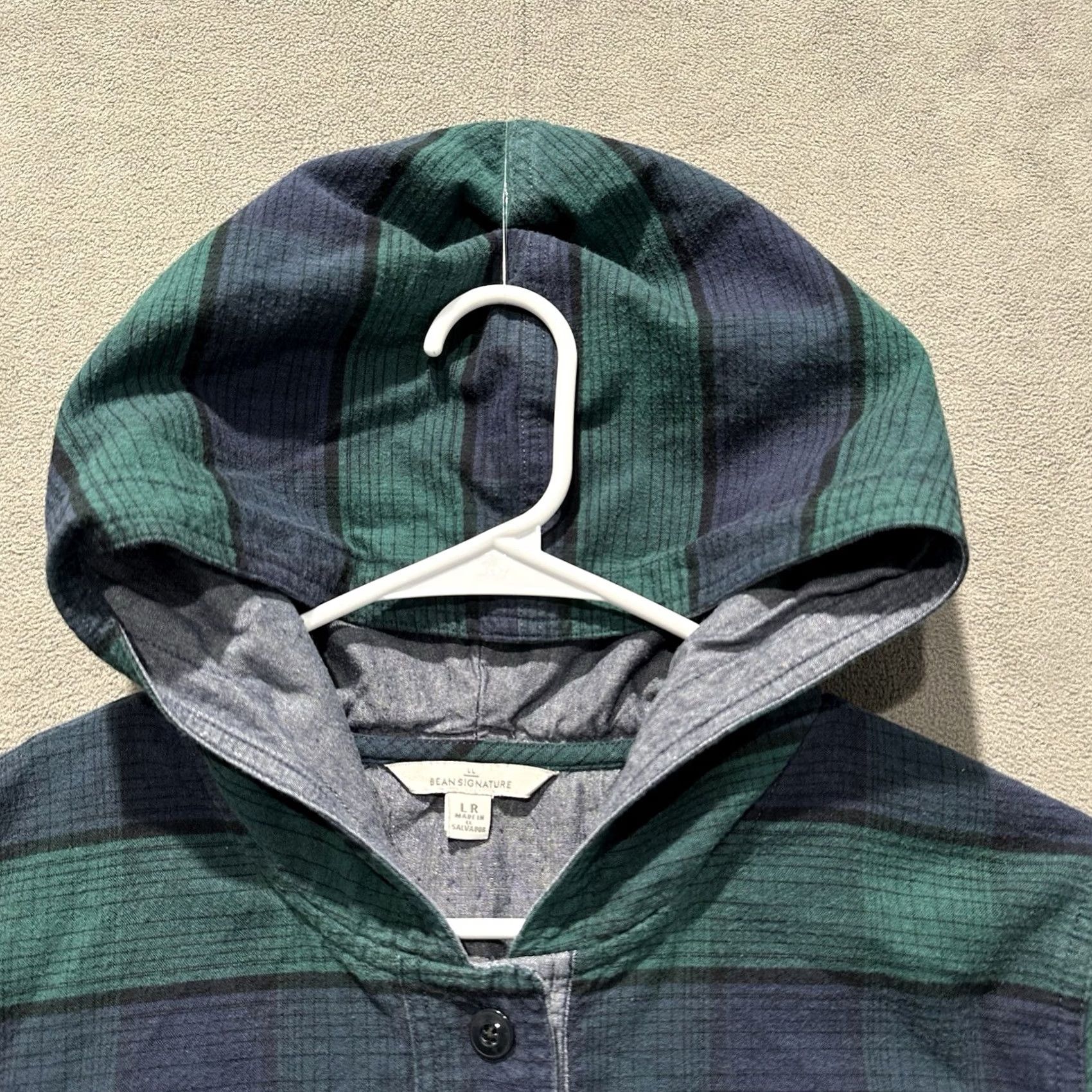 Vintage L.L. Bean Signature Shirt Women L Green Plaid Hoodie Classic Outdoor Archive Chamois 1958 Size L / US 10 / IT 46 - 3 Thumbnail