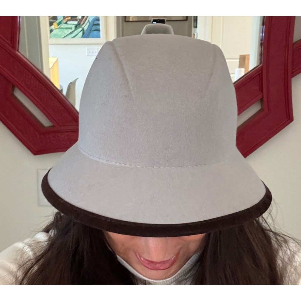 Other Filippo Catarzi NWT Gray Wool Bucket Hat with Brown Trim Size ONE SIZE - 1 Thumbnail