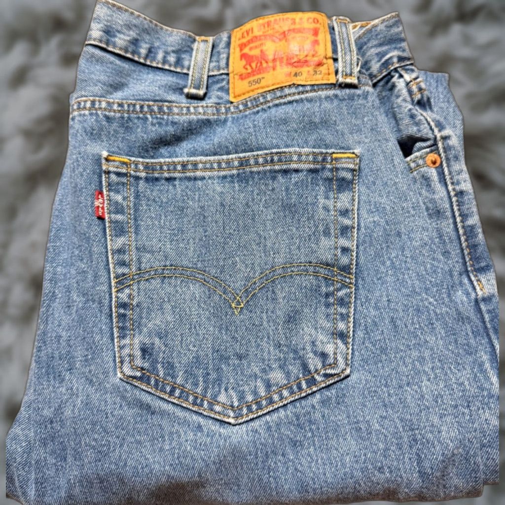 Levi's Levi's 550 Jeans Men 40 Blue Denim 40X32 Straight 100% Cotton Relaxed Size US 40 / EU 56 - 1 Thumbnail