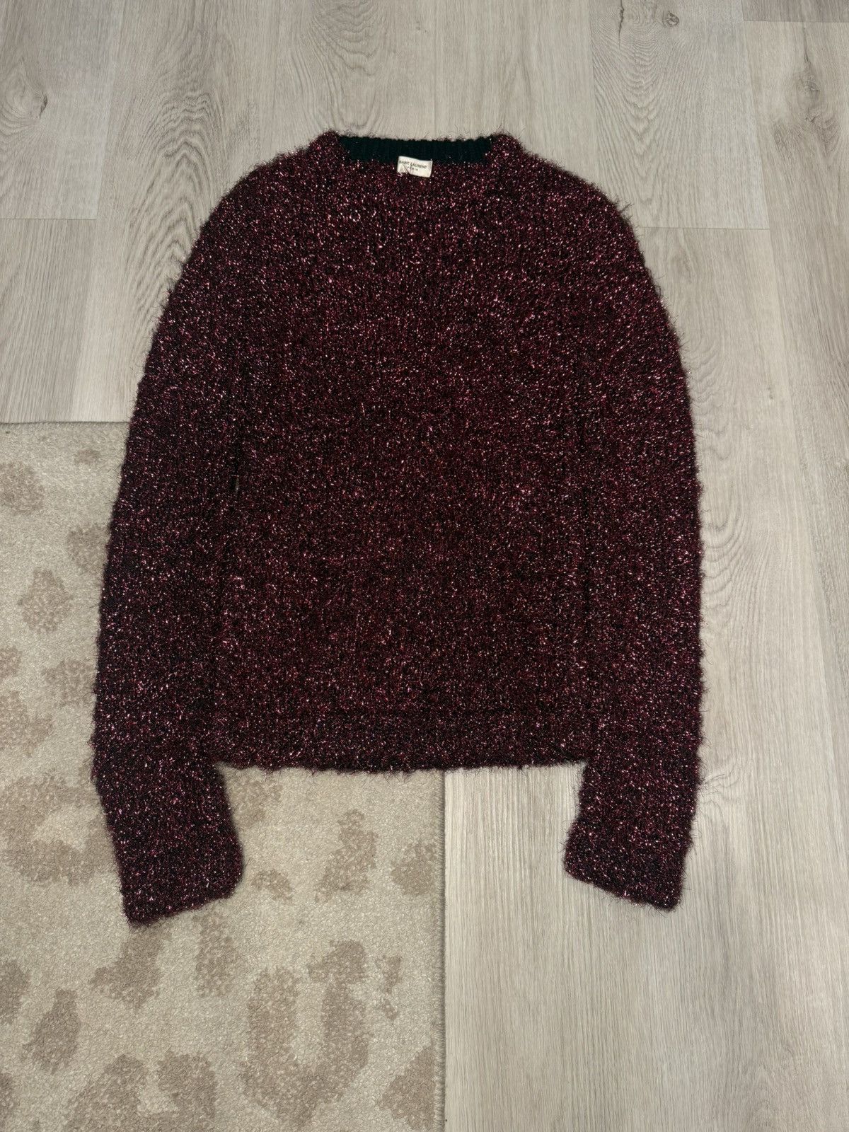 Saint Laurent Paris f/w 2019 sparkle knit sweater!! Size US S / EU 44-46 / 1 - 1 Thumbnail
