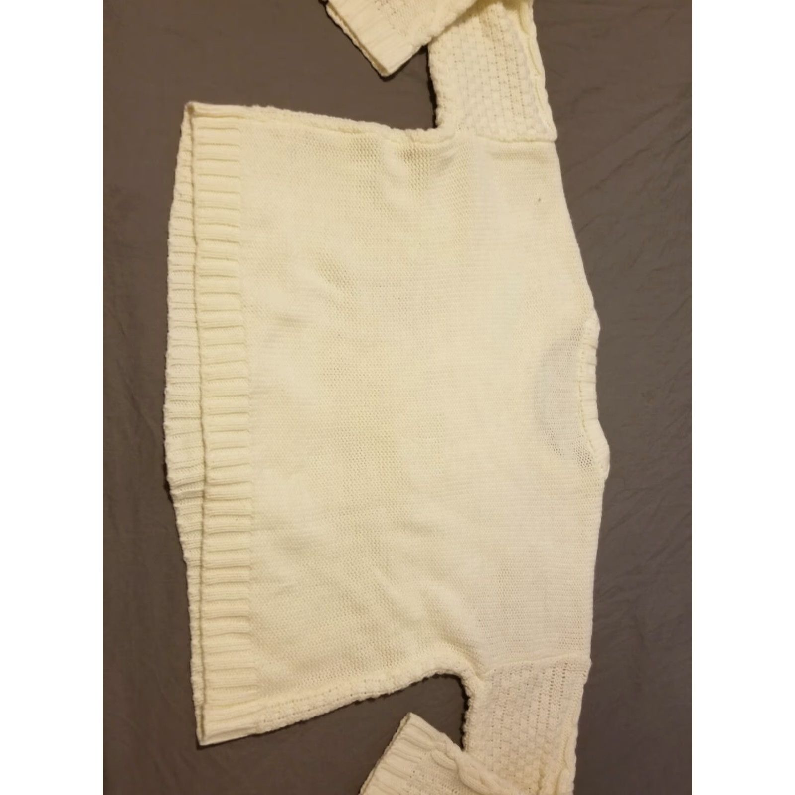Vintage Mudd Sweater Womens L Ivory Cotton Pullover Size L / US 10 / IT 46 - 5 Thumbnail