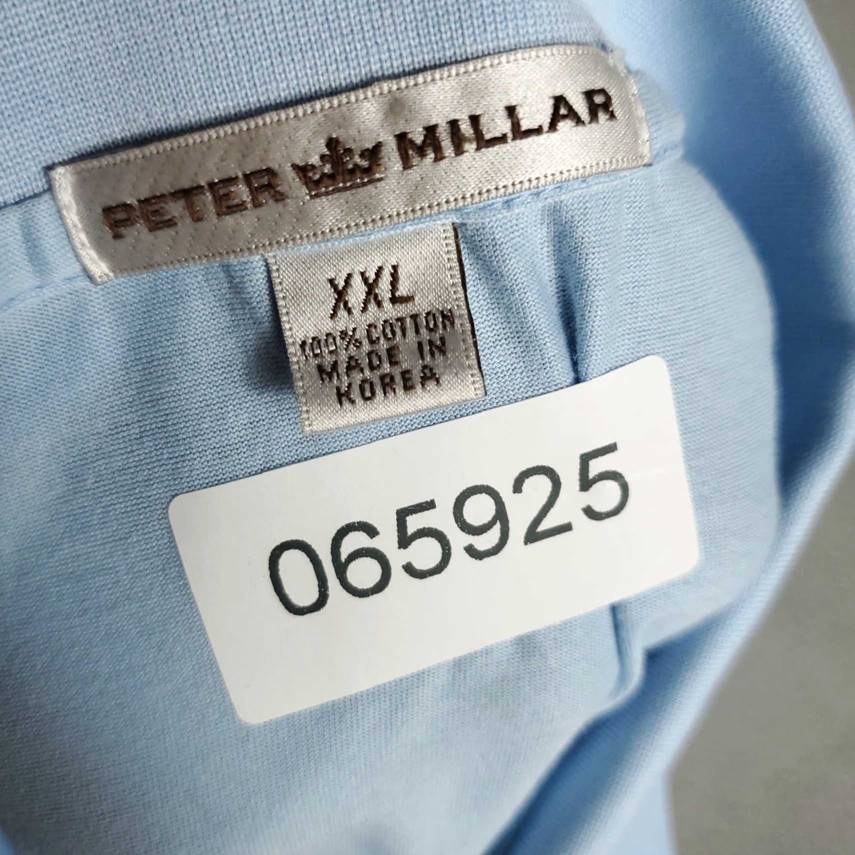 Peter Millar Peter Millar Polo Shirt Mens 2XL Light Blue Cotton Golf Casual Short Sleeve Polo Size US XXL / EU 58 / 5 - 8 Thumbnail