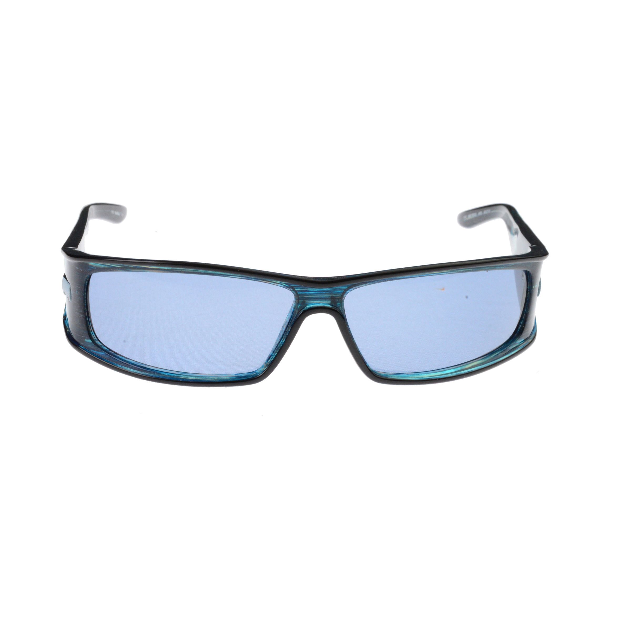 Max Mara Max Mara 00's Blue Glitter Rectangular Plastic Sunglasses Size ONE SIZE - 4 Thumbnail