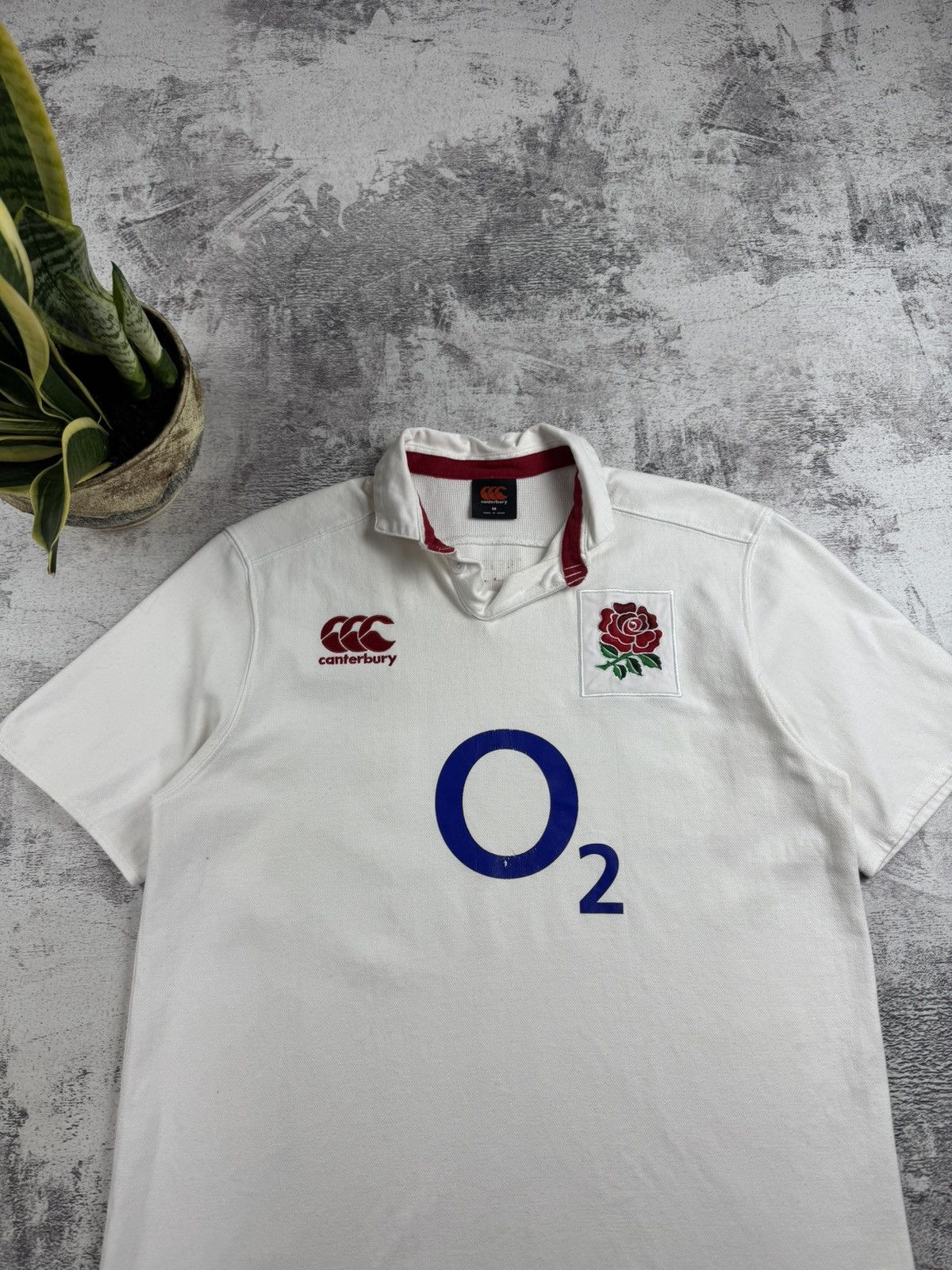 Canterbury of New Zealand Canterbury England Team National 2015 2016 M Rugby White Polo Jersey T Shirt Size US M / EU 48-50 / 2 - 5 Thumbnail