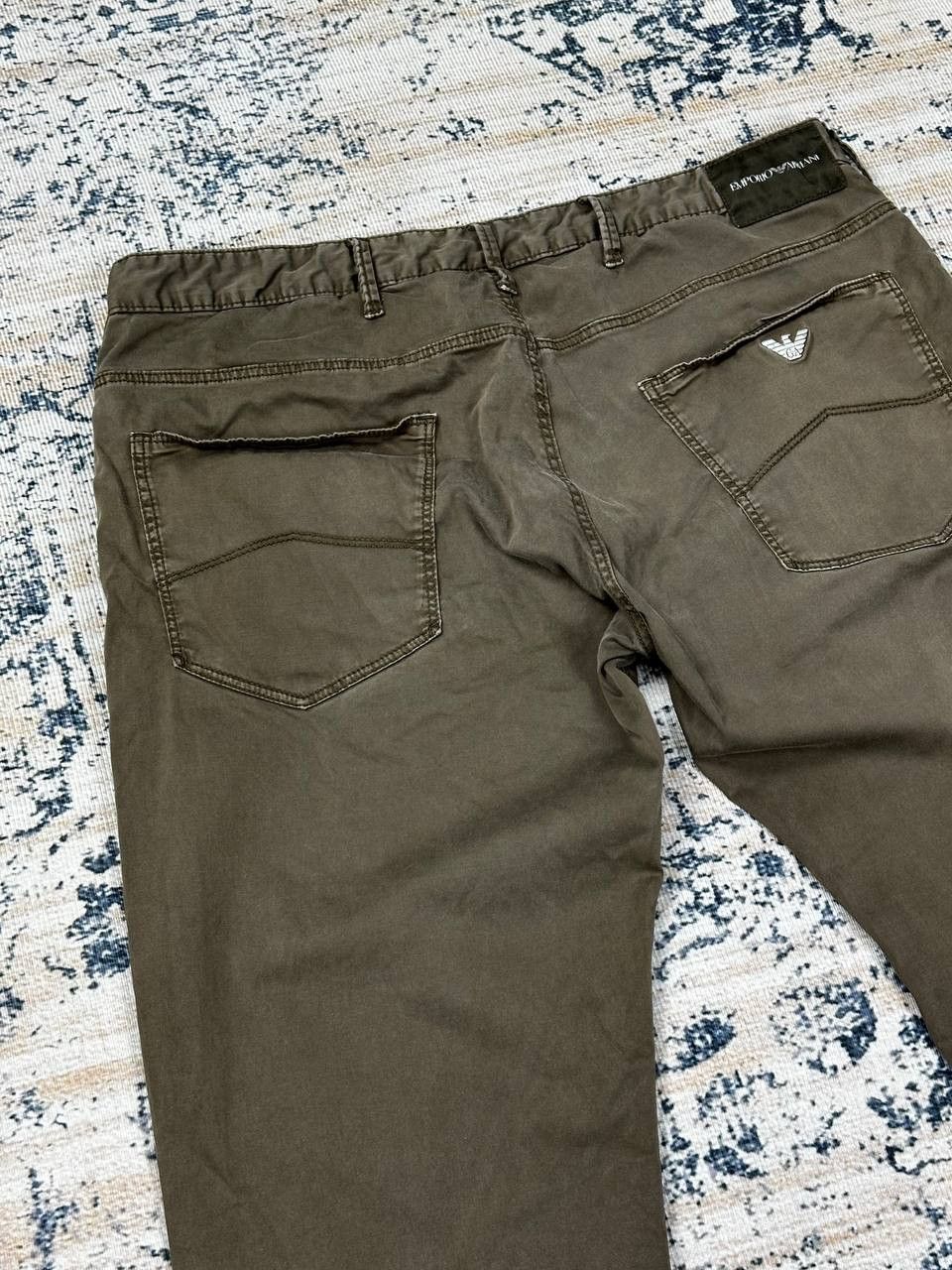 Armani × Emporio Armani Vintage Emporio Armani Low Rise Olive Distressed Pants Size US 34 / EU 50 - 13 Thumbnail