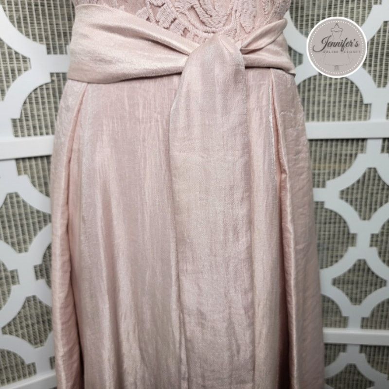 Adrianna Papell Adrianna Papell Blush Pink Shimmer Embroidered Bodice Dress Size XL / US 12-14 / IT 48-50 - 7 Thumbnail