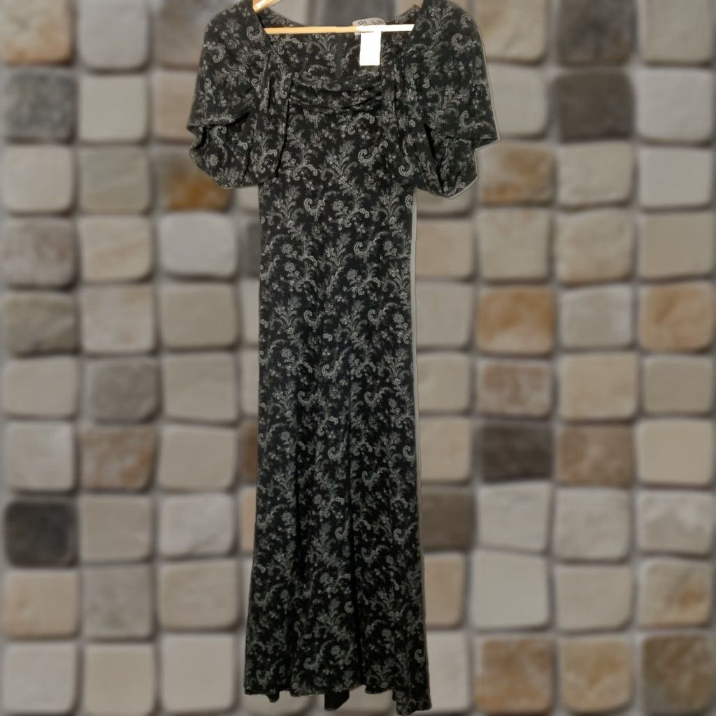 VINTAGE All That Jazz Women's Dress Long Floral Rayon Size 9/10