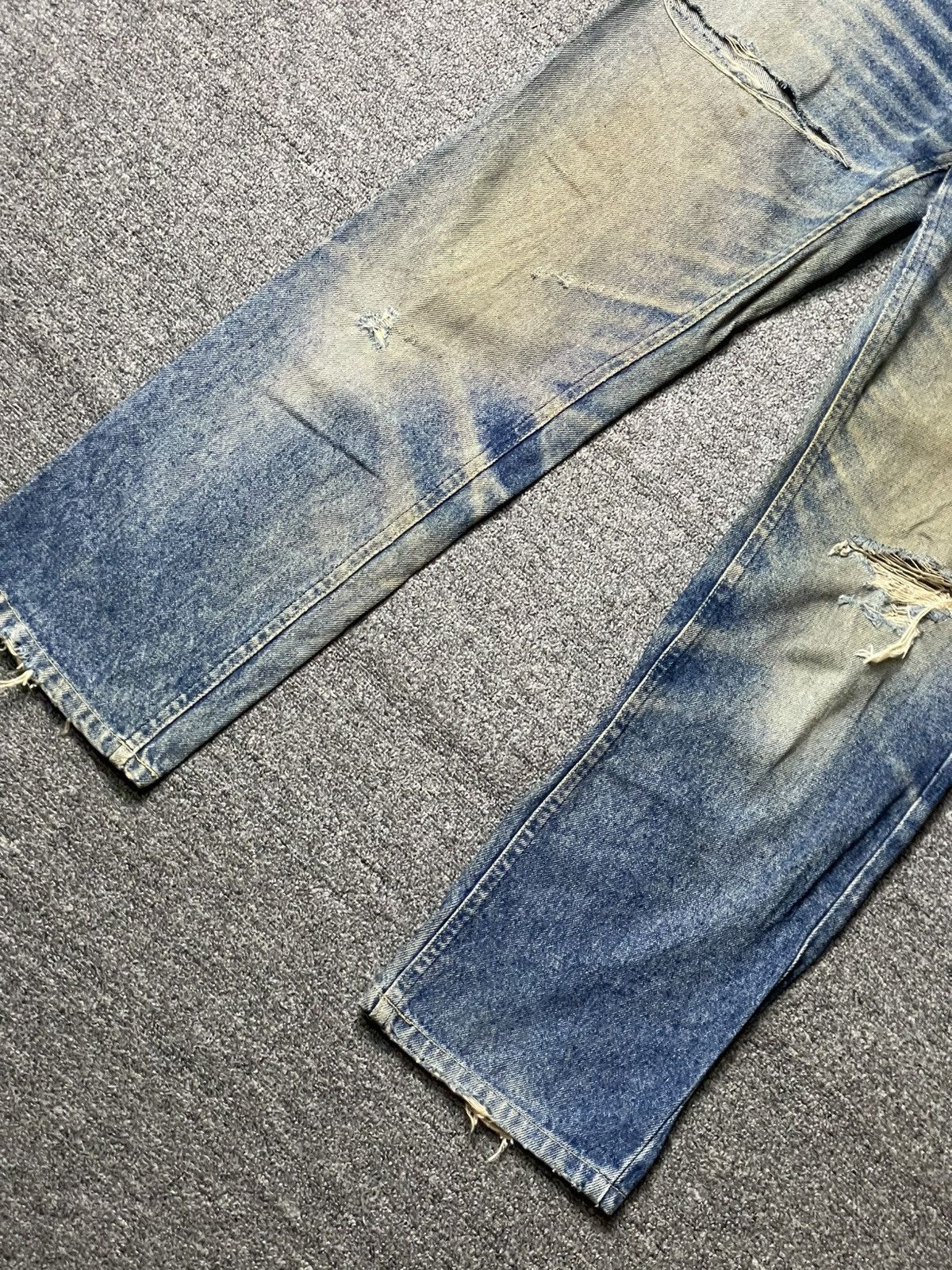 Lee × Vintage Vintage LEE Distressed Denim Ripped Jeans (92) Size US 28 / EU 44 - 2 Thumbnail