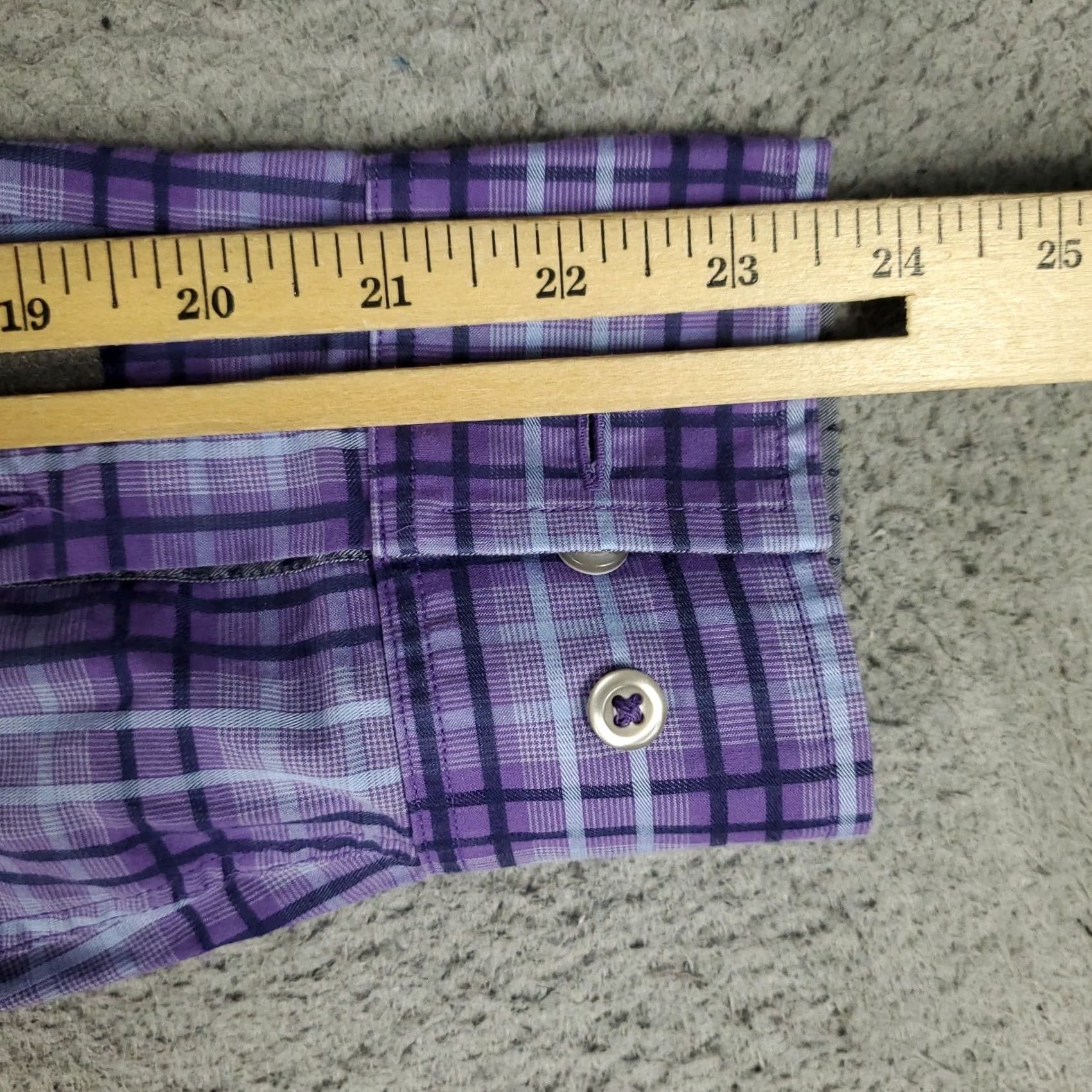 Tommy Bahama Tommy Bahama Shirt Mens Small Purple Plaid Cotton Polyester Button Long Sleeve Shirt Size US S / EU 44-46 / 1 - 6 Thumbnail