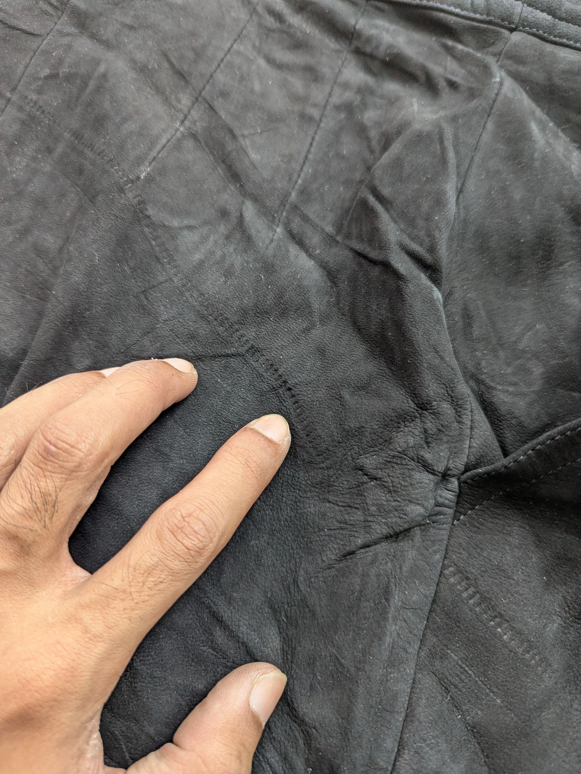 Hermes × Vintage Hermes Midi Skirt Nubuck Leather Viscose Lining Size 25" / US 0 / IT 36 - 13 Thumbnail