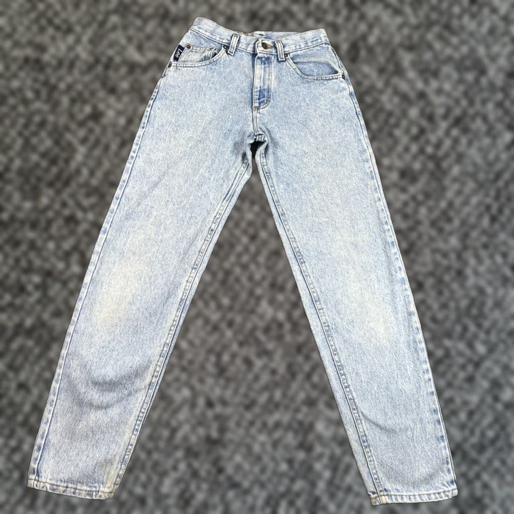 Lee VINTAGE Lee Jeans Stone Wash Distressed 28x32 Unisex Adults Blue 80s 90s USA Mens Womens Size 28" / US 6 / IT 42 - 1 Thumbnail