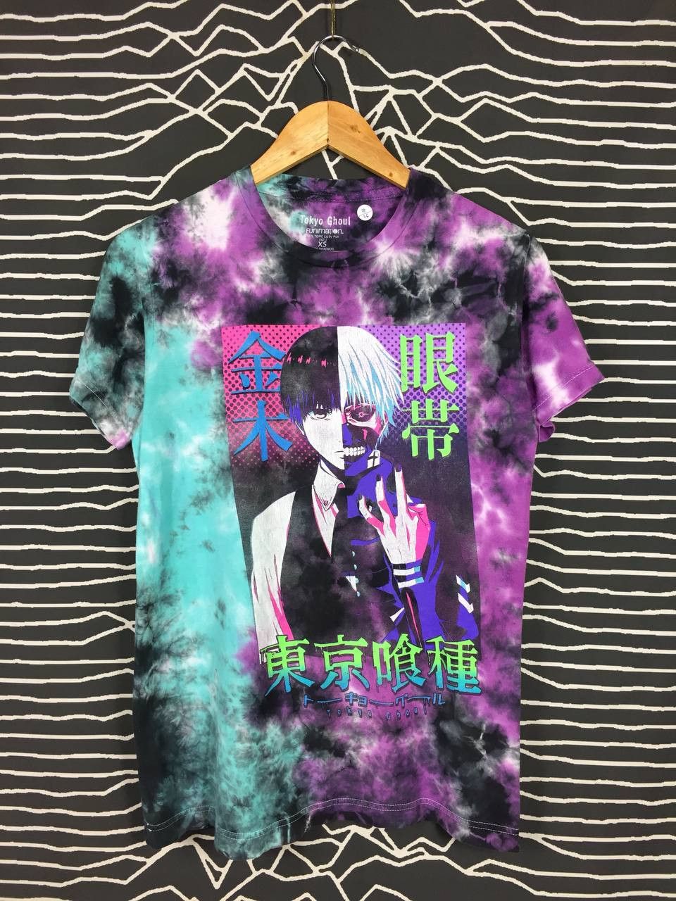 Anime × Vintage Tokyo Ghoul Ken Kaneki Split Face Anime Manga Tee Size US XS / EU 42 / 0 - 2 Thumbnail
