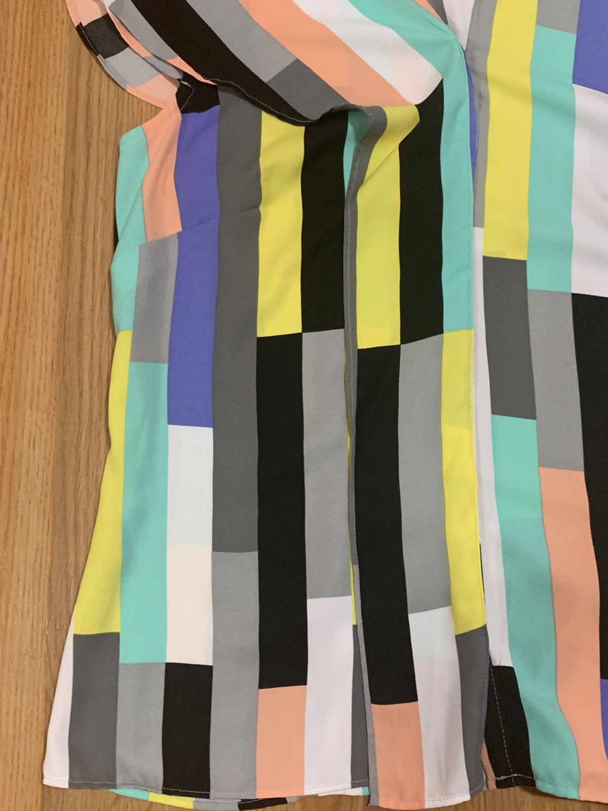 Worthington SzM- Worthington Colorblock Retro Style Button Up Blouse Size M / US 6-8 / IT 42-44 - 7 Thumbnail